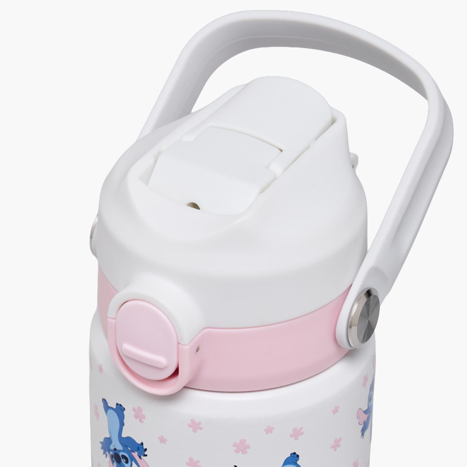 Disney Stitch Print Stainless Steel Water Bottle with Flip Spout and Handle-school-waterbottles-image-4