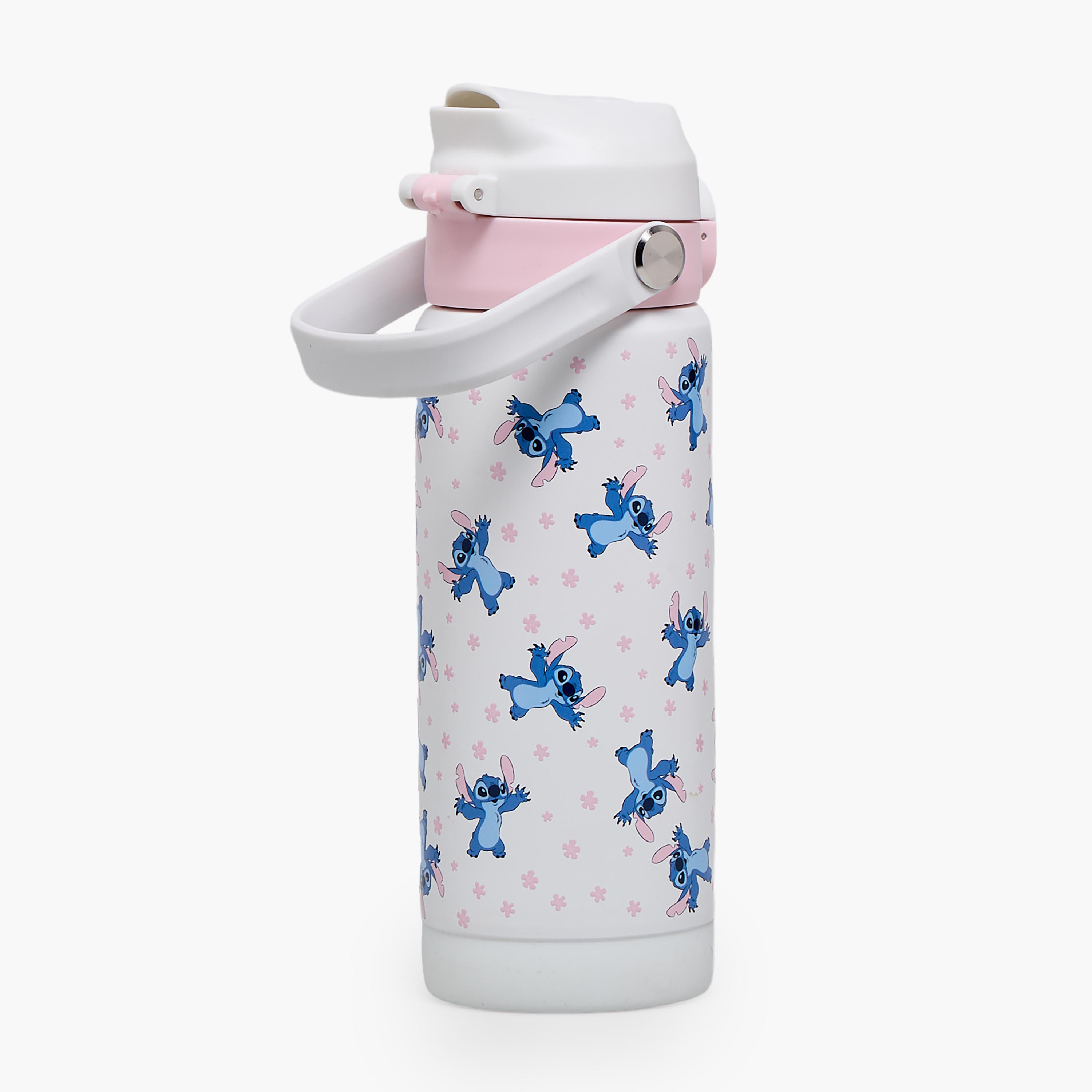 Disney Stitch Print Stainless Steel Water Bottle with Flip Spout and Handle-school-waterbottles-image-7