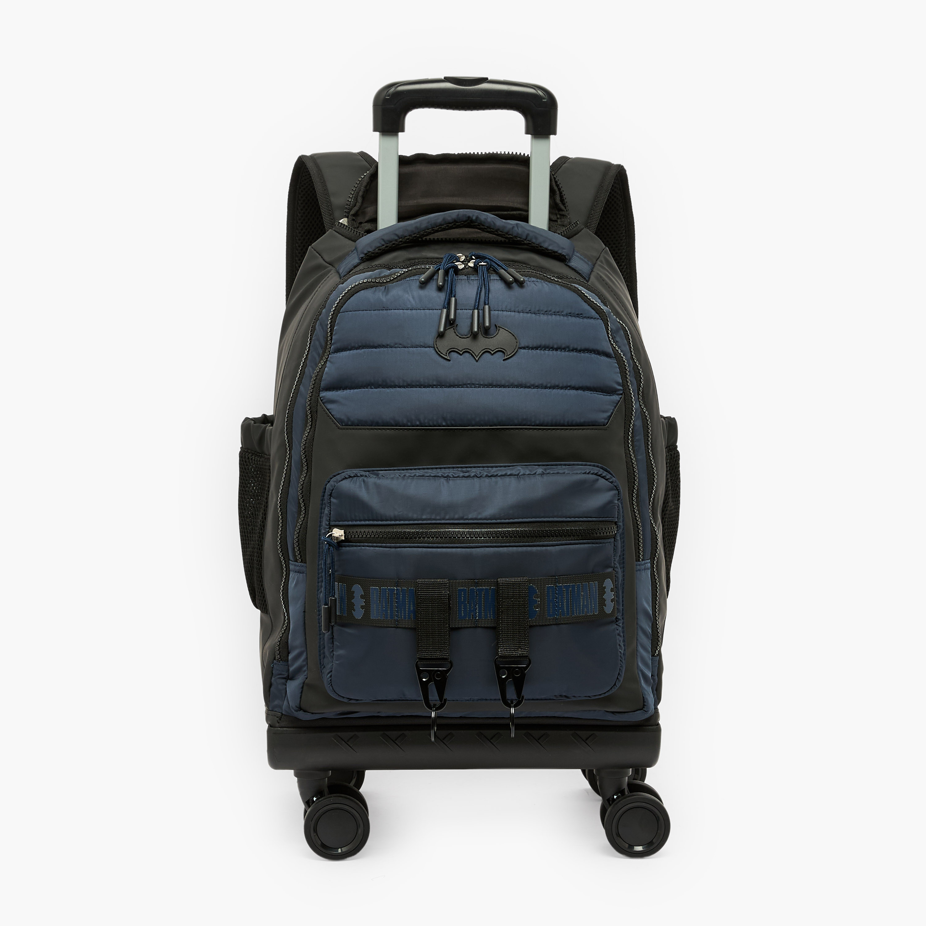 Batman Textured Trolley Bag for Boys 8-12 Years with Durable Wheels - 18 inches-school-bagsandbackpacks-trolleybags-image-2