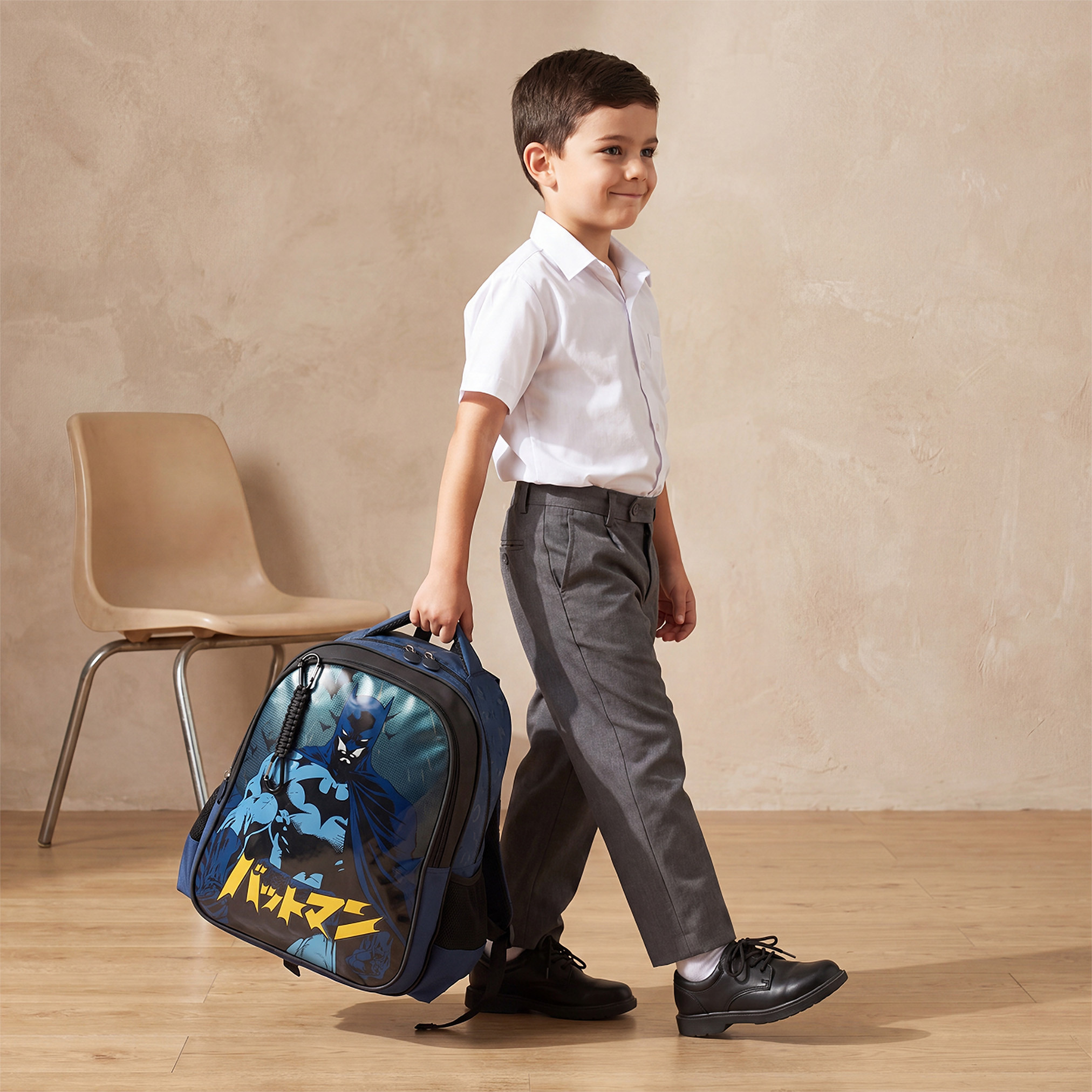 Batman Print Backpack for Boys 5-8 Years with Laptop Sleeve - 16 inches-school-bagsandbackpacks-backpacks-image-3
