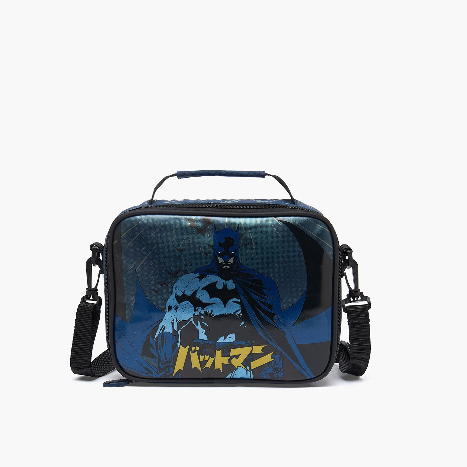 شنطة غداء بحزام قابل للفصل وطبعات باتمان للأولاد بعمر 8-13 سنة-school-lunchessentials-lunchbags-image-1