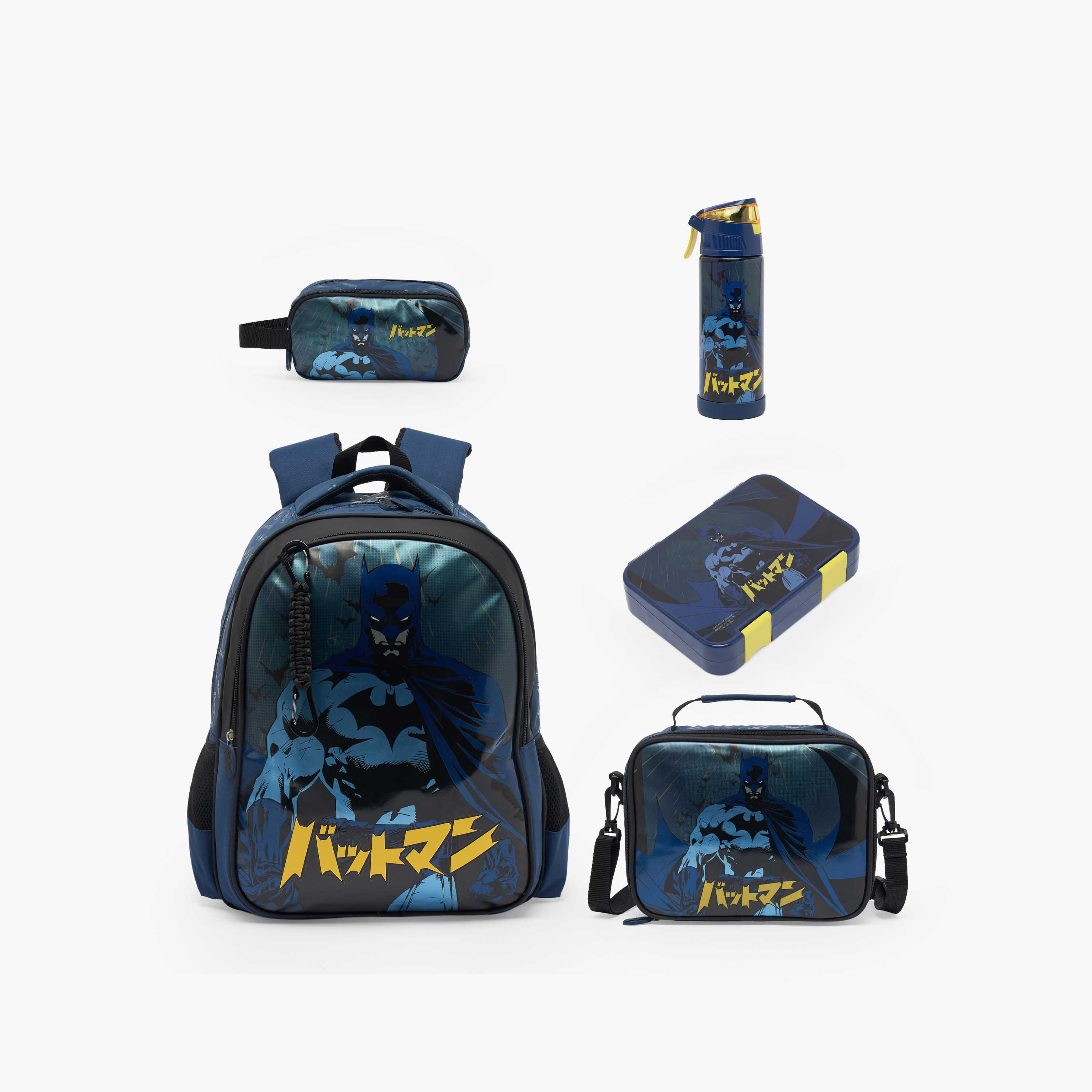 مقلمة بقسمين وبطبعات باتمان-school-stationery-pencilcases-image-7