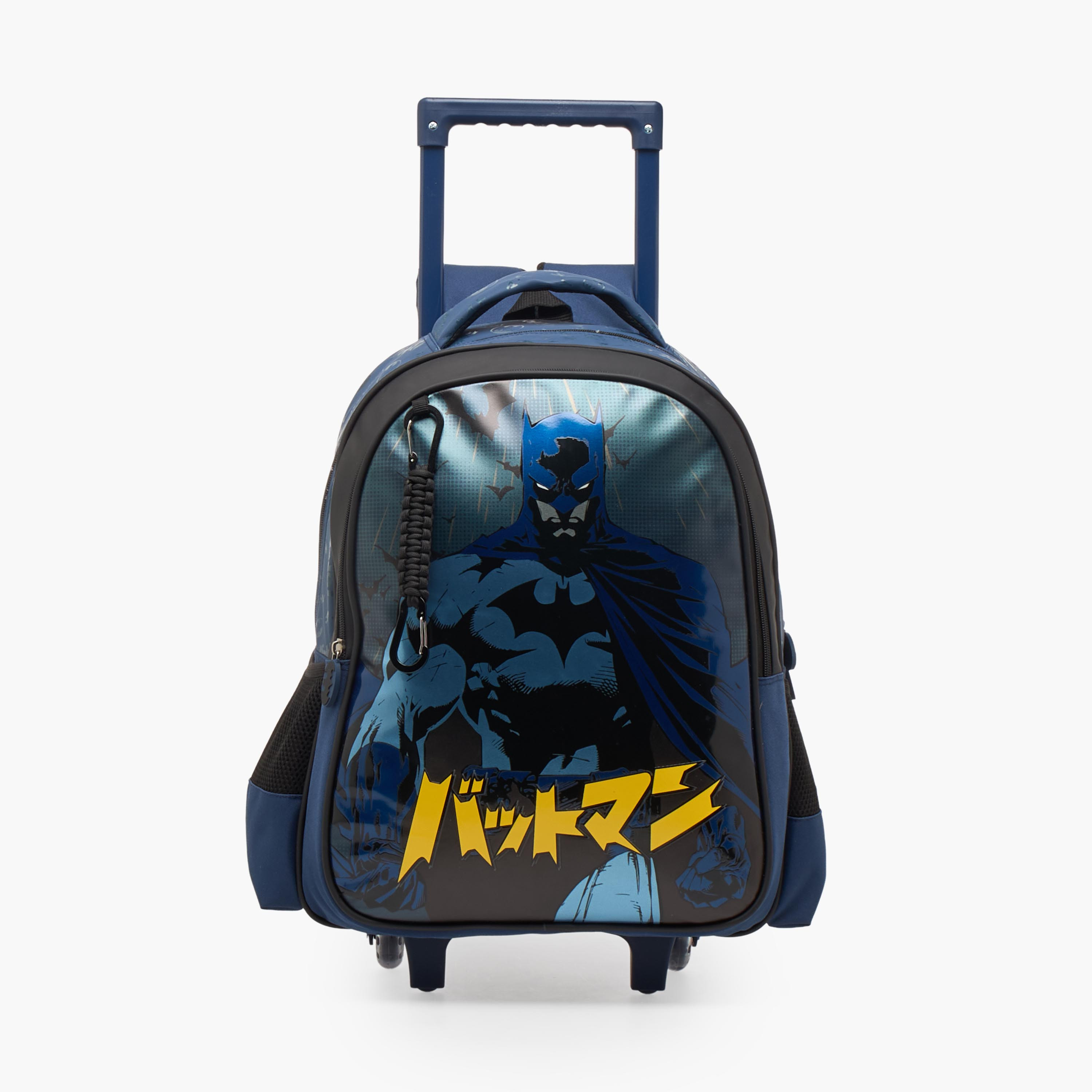 شنطة ترولي بطبعات باتمان للأولاد 5-8 سنوات مع مقبض قابل للسحب - 16 بوصة-school-bagsandbackpacks-trolleybags-image-2