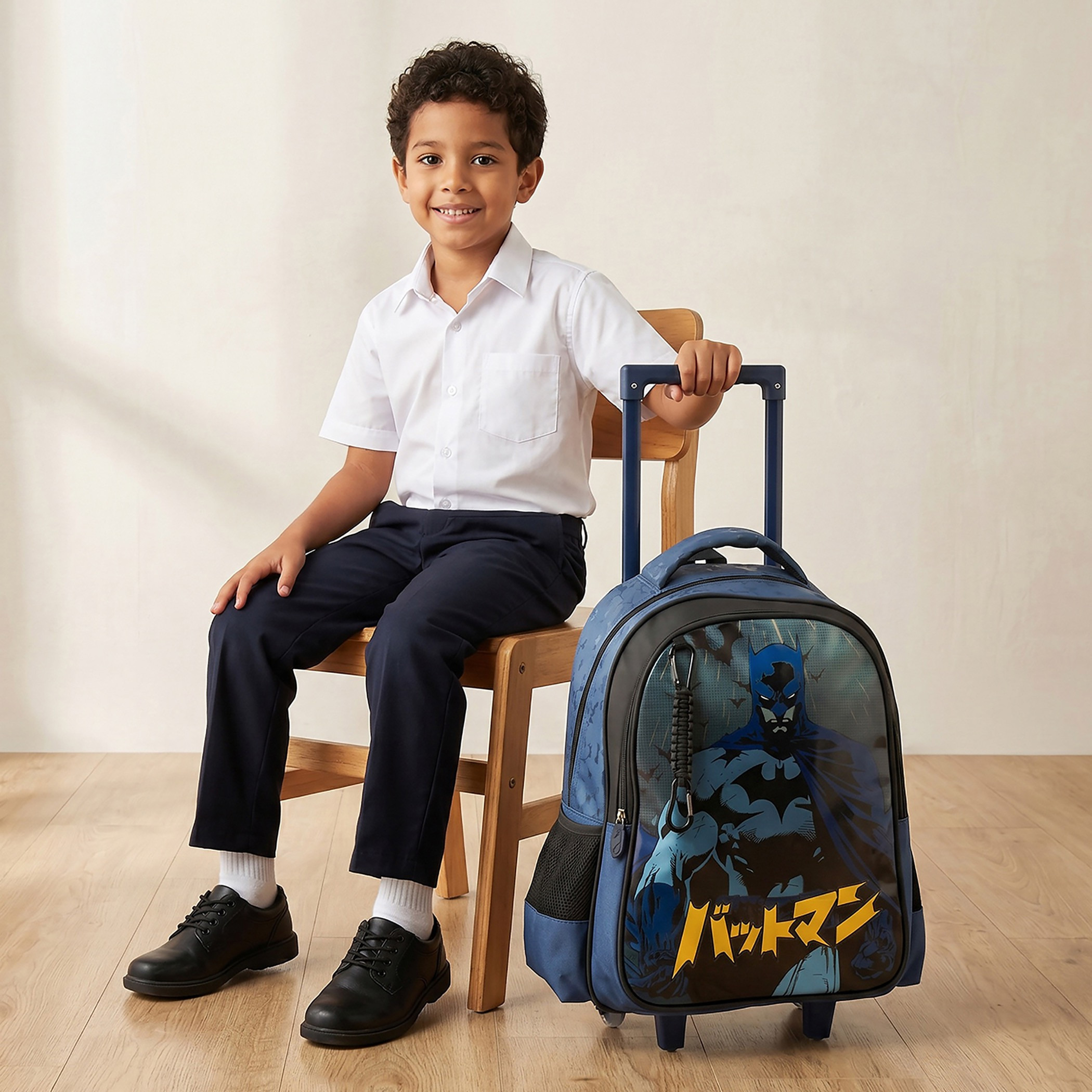 شنطة ترولي بطبعات باتمان للأولاد 5-8 سنوات مع مقبض قابل للسحب - 16 بوصة-school-bagsandbackpacks-trolleybags-image-4