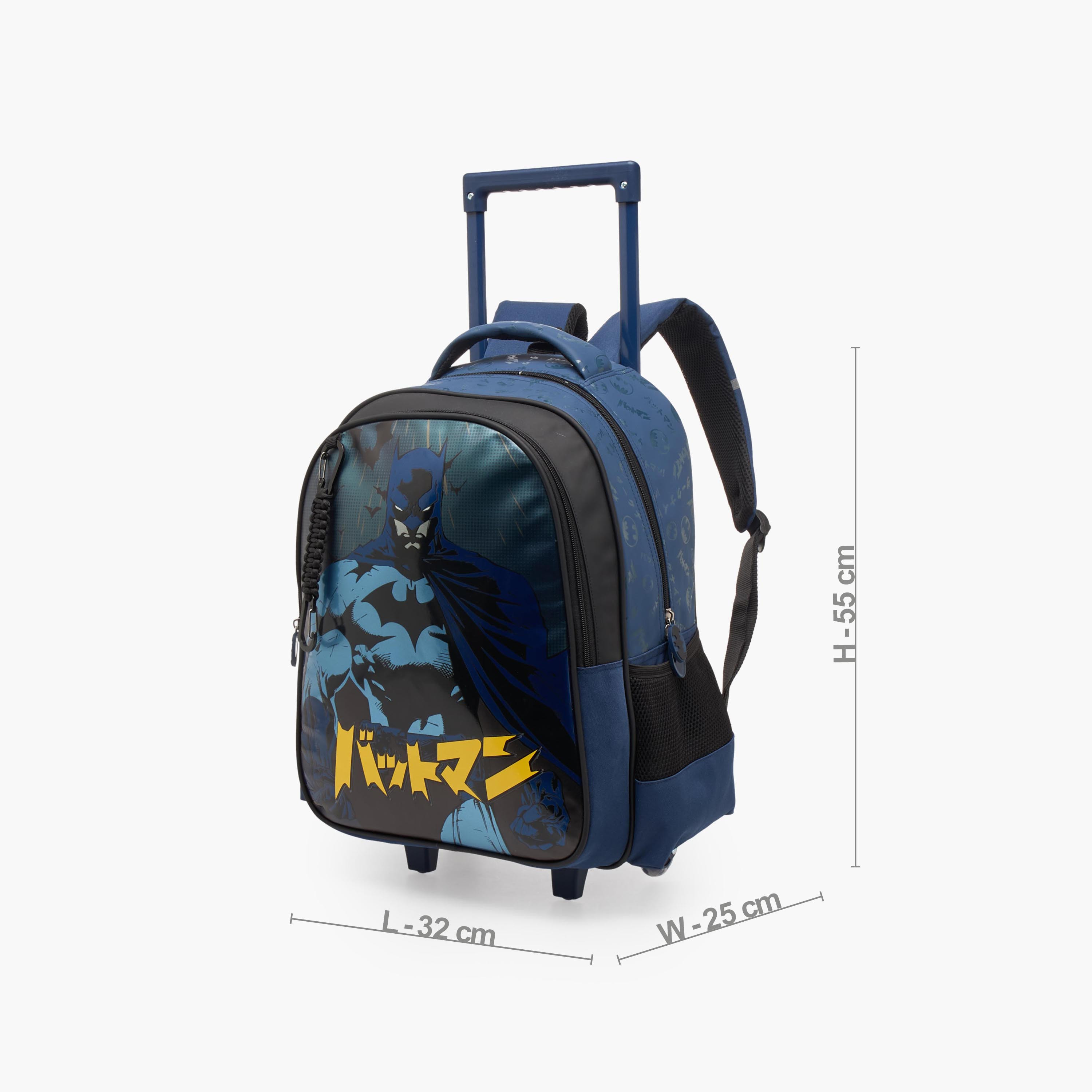شنطة ترولي بطبعات باتمان للأولاد 5-8 سنوات مع مقبض قابل للسحب - 16 بوصة-school-bagsandbackpacks-trolleybags-image-8