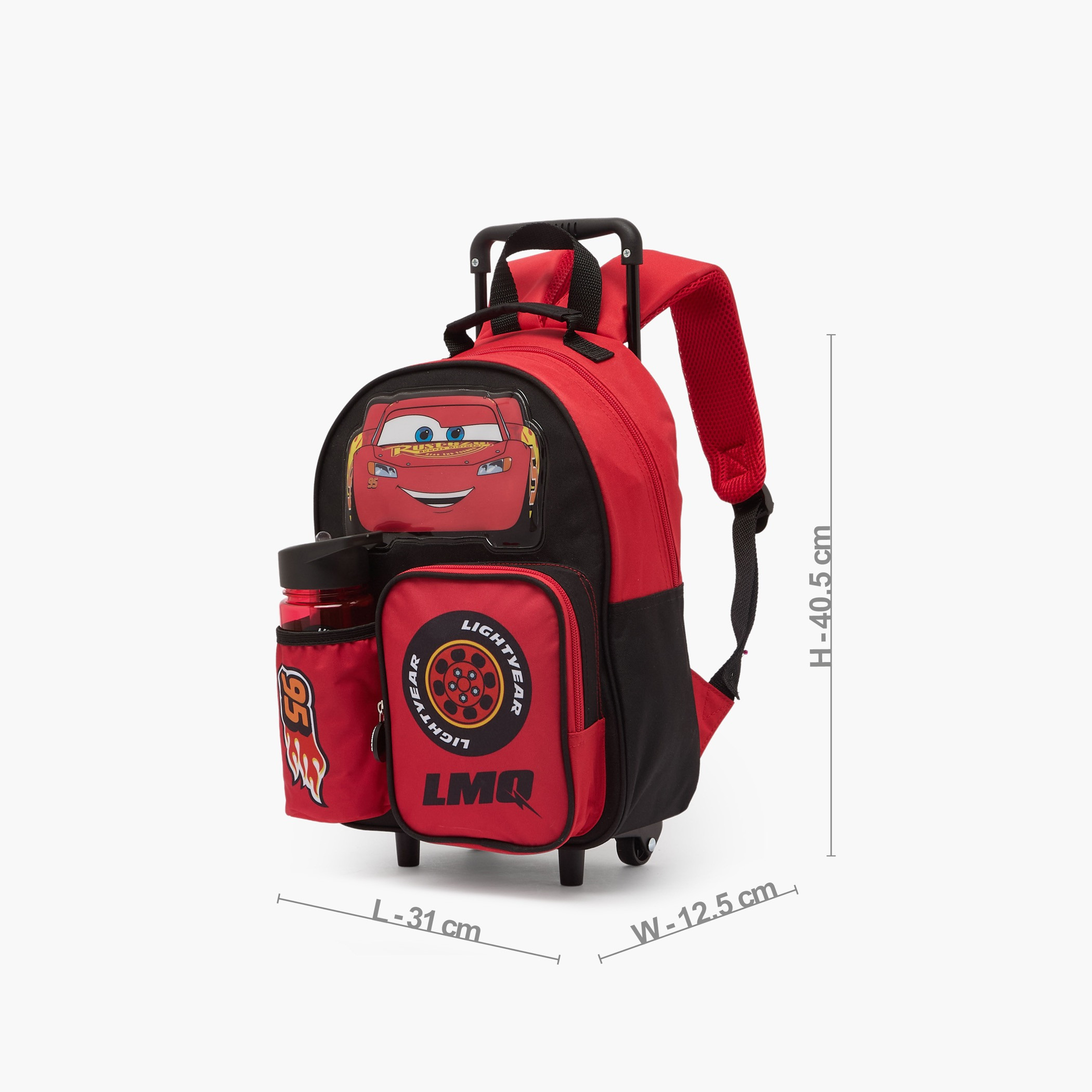 Disney Cars Print 3-Piece School Trolley Bag Set for Boys 3-5 Years with Lunch Box - 14 inches-school-bagsandbackpacks-trolleybags-image-13