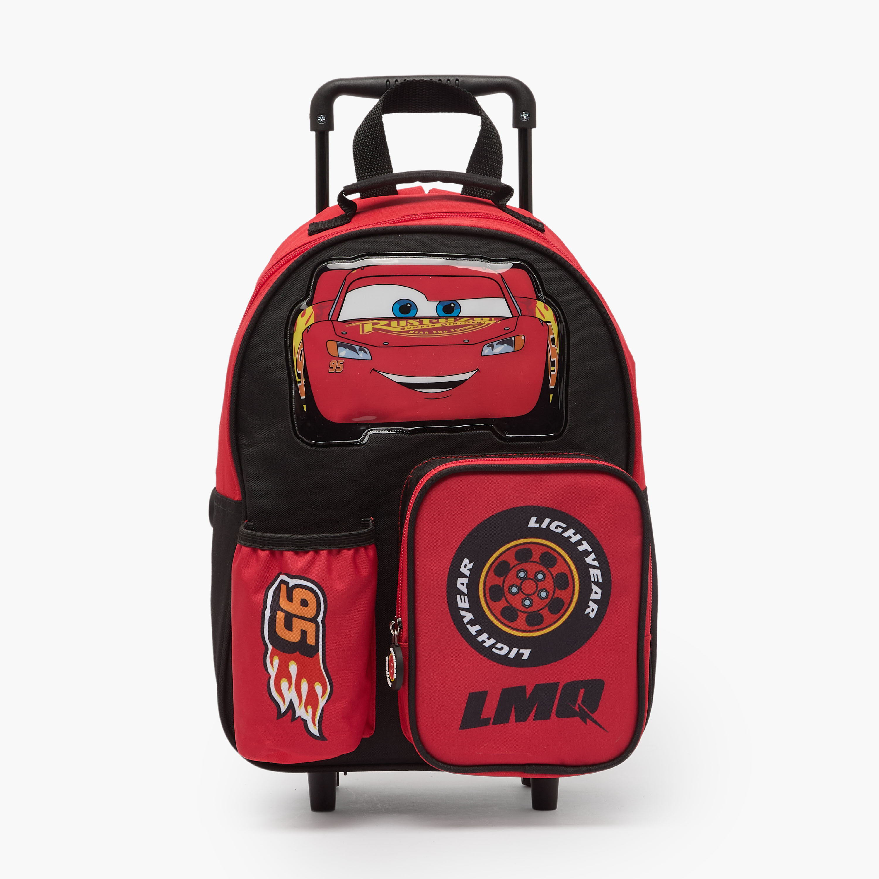 Disney Cars Print 3-Piece School Trolley Bag Set for Boys 3-5 Years with Lunch Box - 14 inches-school-bagsandbackpacks-trolleybags-image-5