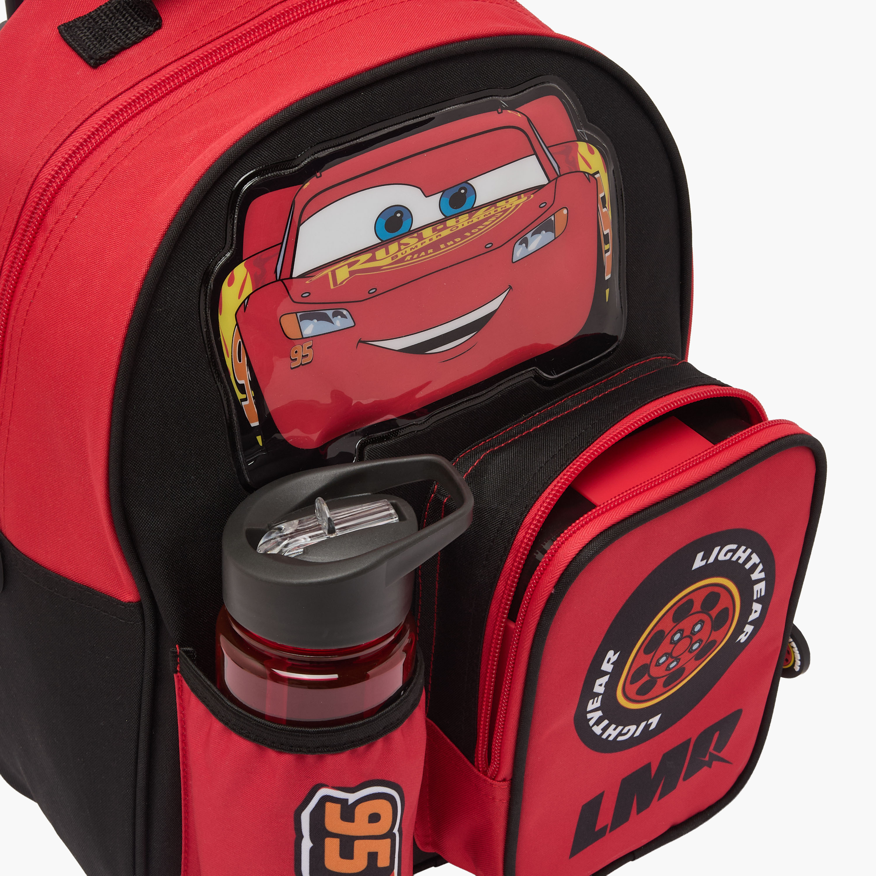 Disney Cars Print 3-Piece School Trolley Bag Set for Boys 3-5 Years with Lunch Box - 14 inches-school-bagsandbackpacks-trolleybags-image-8