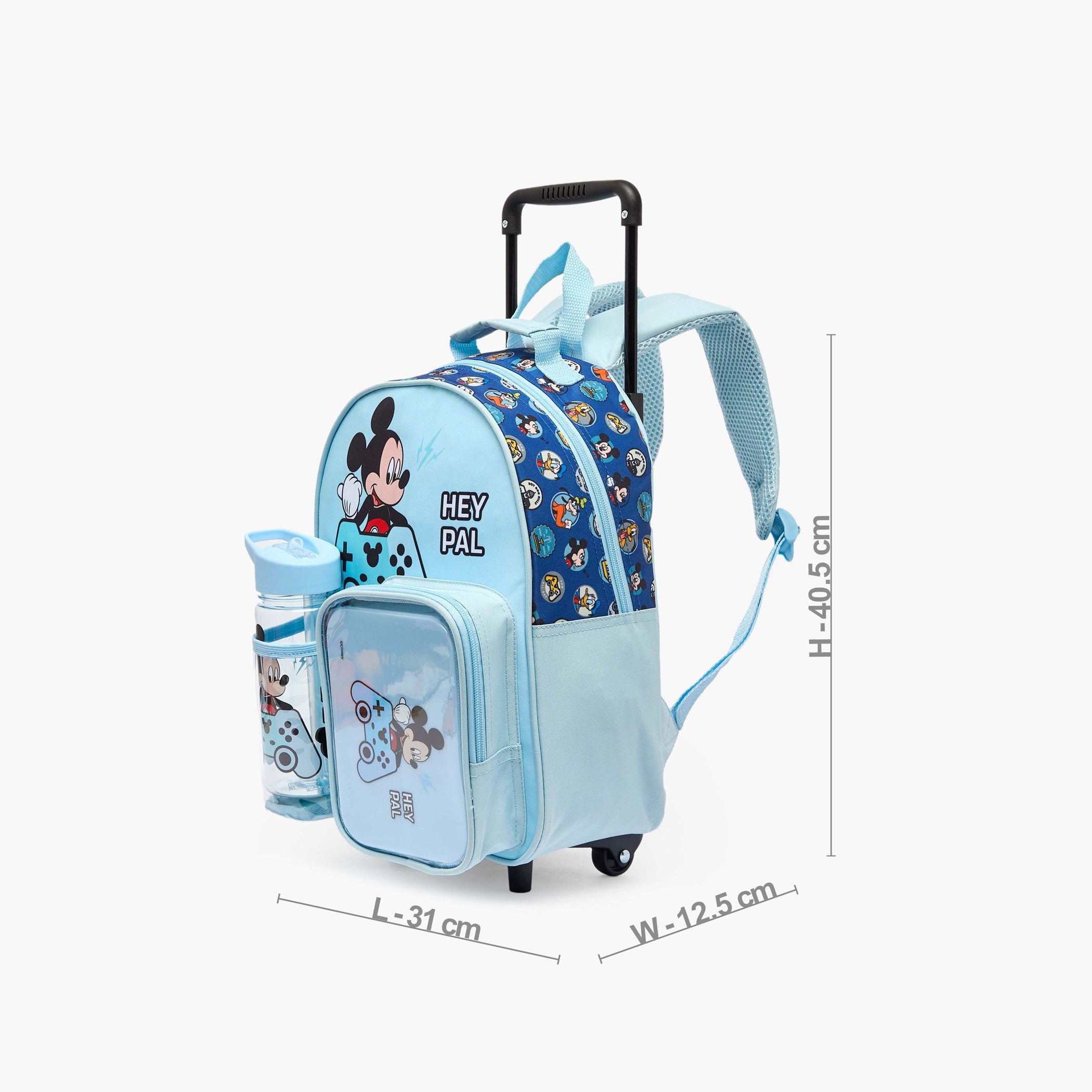 Disney Mickey Mouse 3-Piece School Trolley Bag Set for Boys 3-5 Years with Lunch Box - 14 inches-school-bagsandbackpacks-trolleybags-image-11