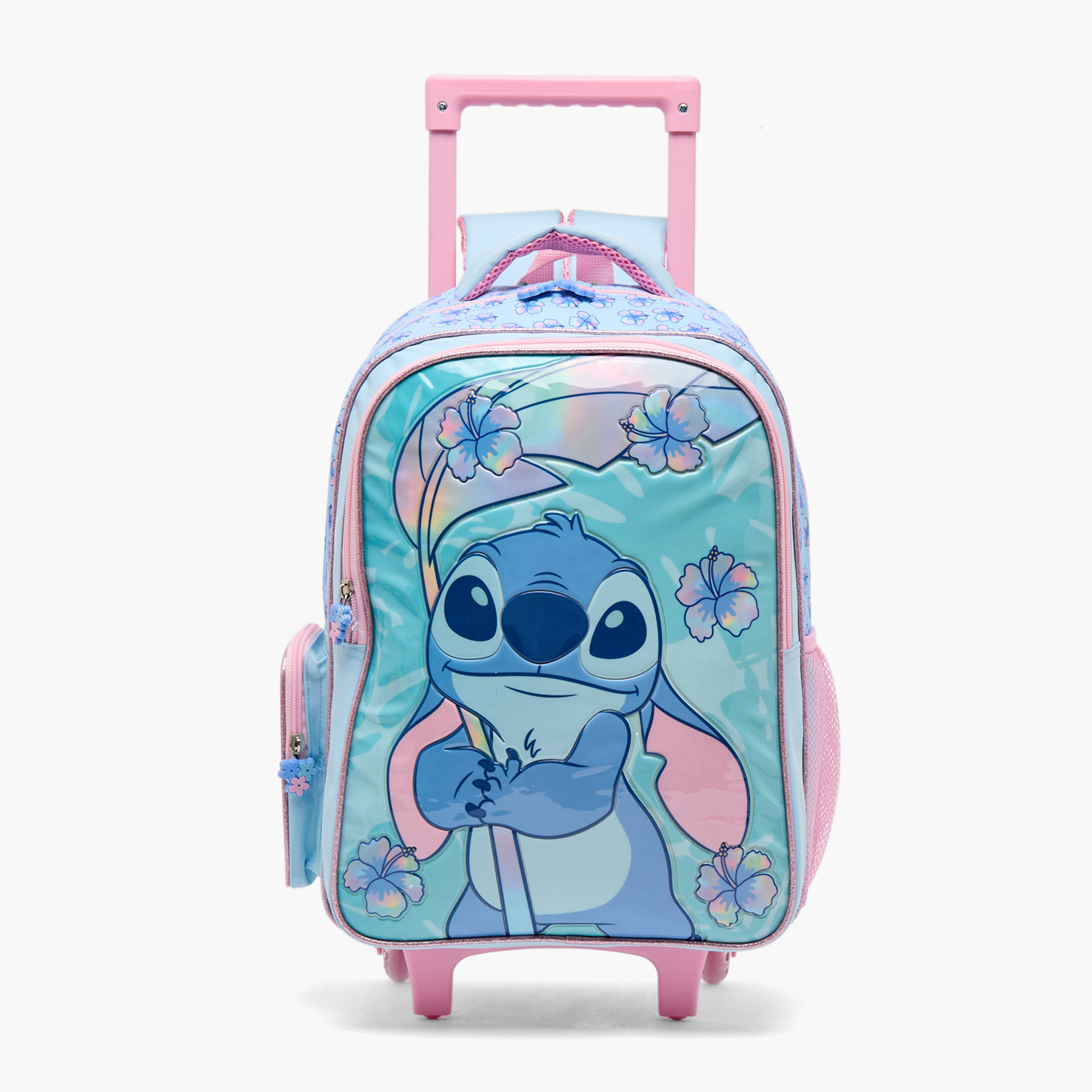Disney Stitch Print 5-Piece School Trolley Bag Set for Girls 5-8 Years with Lunch Bag - 16 inches-school-bagsandbackpacks-trolleybags-image-3