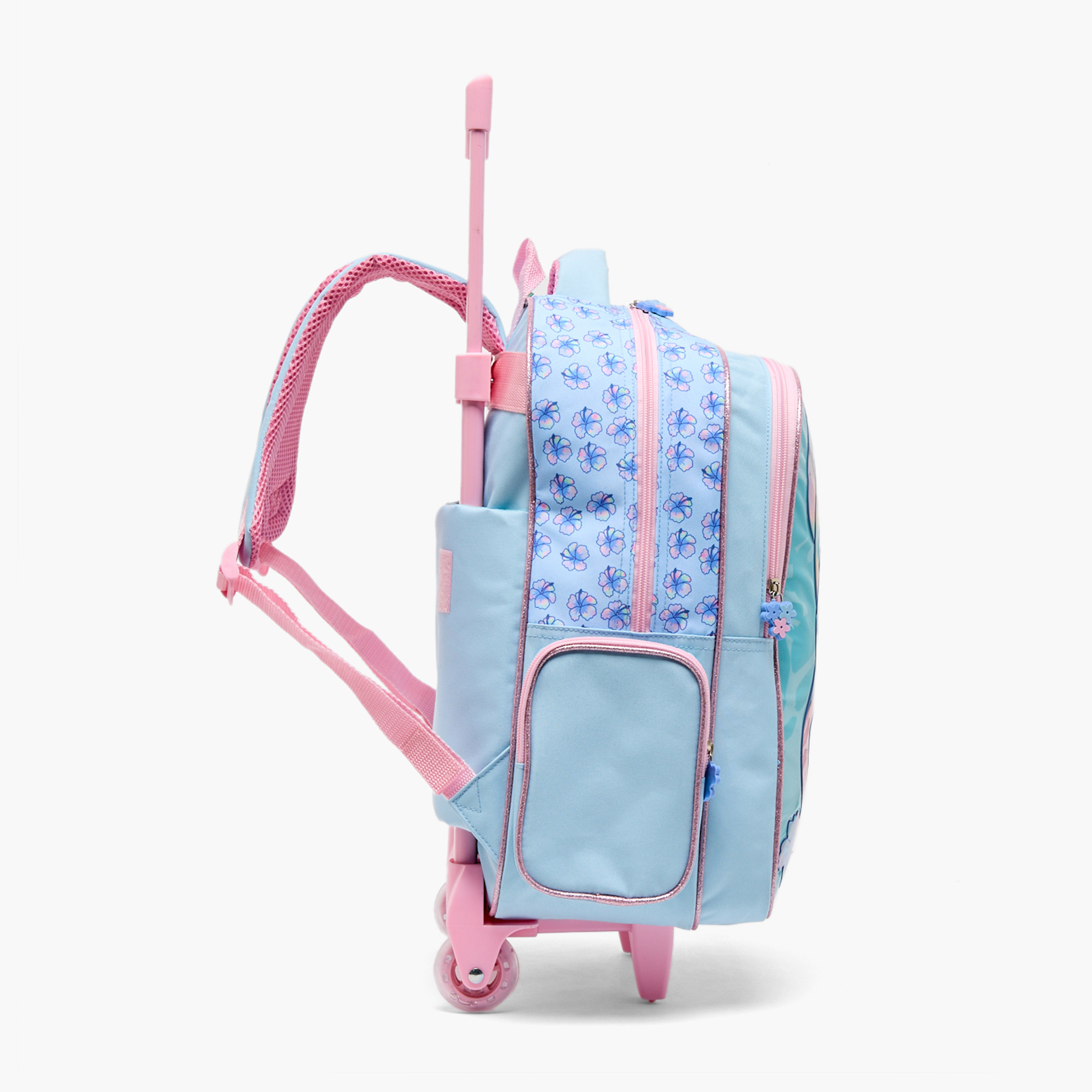 Disney Stitch Print 5-Piece School Trolley Bag Set for Girls 5-8 Years with Lunch Bag - 16 inches-school-bagsandbackpacks-trolleybags-image-8