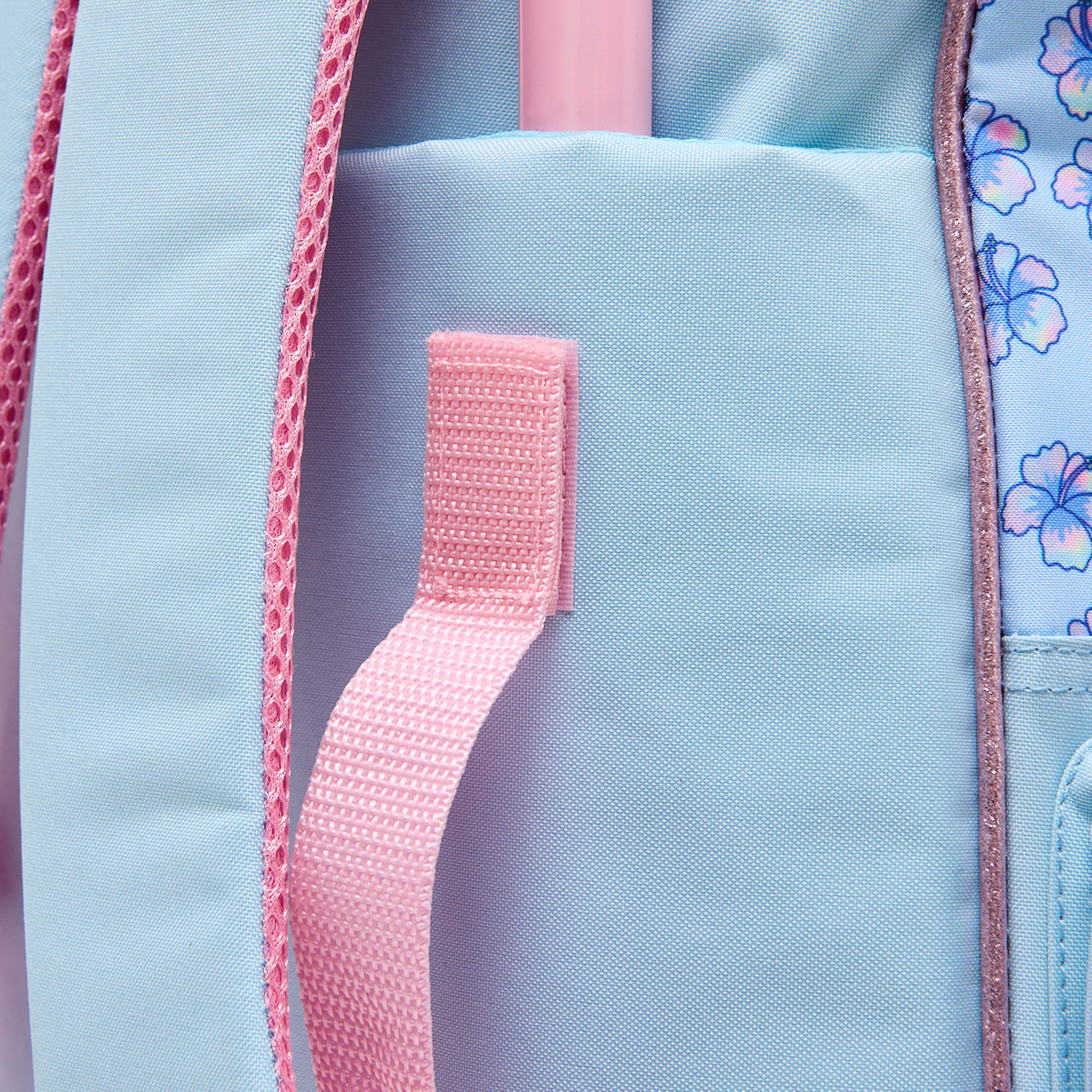 Disney Stitch Print 5-Piece School Trolley Bag Set for Girls 5-8 Years with Lunch Bag - 16 inches-school-bagsandbackpacks-trolleybags-image-5