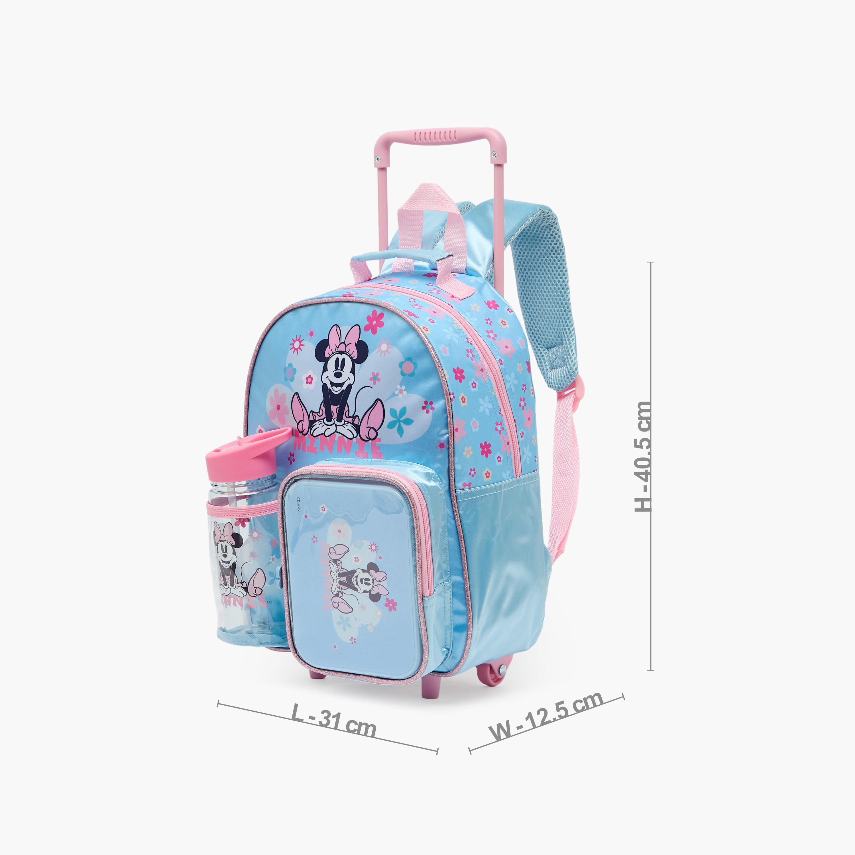 طقم شنطة ترولي مدرسية سادة للبنات من 8-12 سنة مع حقيبة غداء 3 قطع من جونيورز - 18 بوصة-school-bagsandbackpacks-trolleybags-image-9