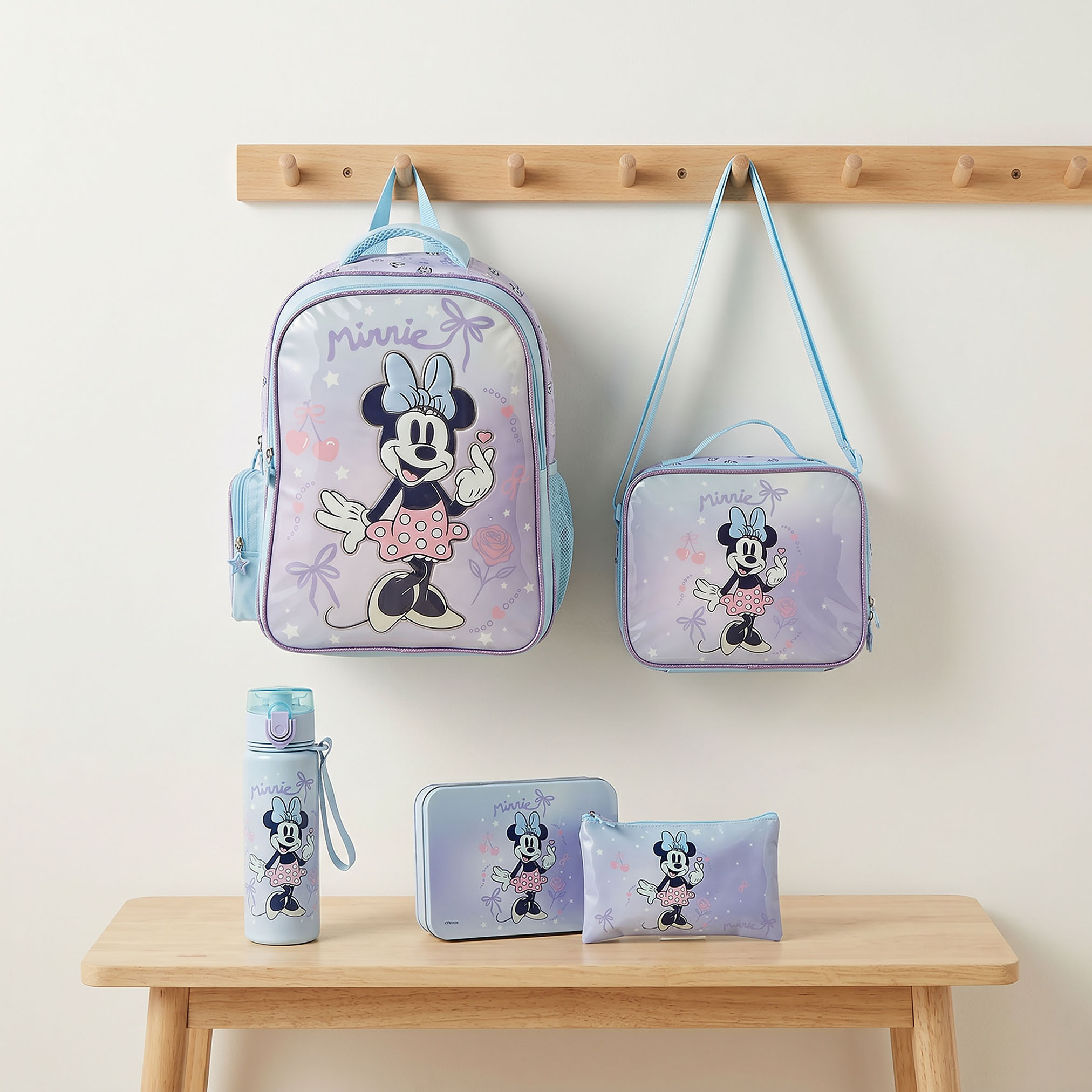 Disney Minnie Mouse 5-Piece School Backpack Set for Girls 5-8 Years with Lunch Bag - 16 inches-school-bagsandbackpacks-backpacks-image-1