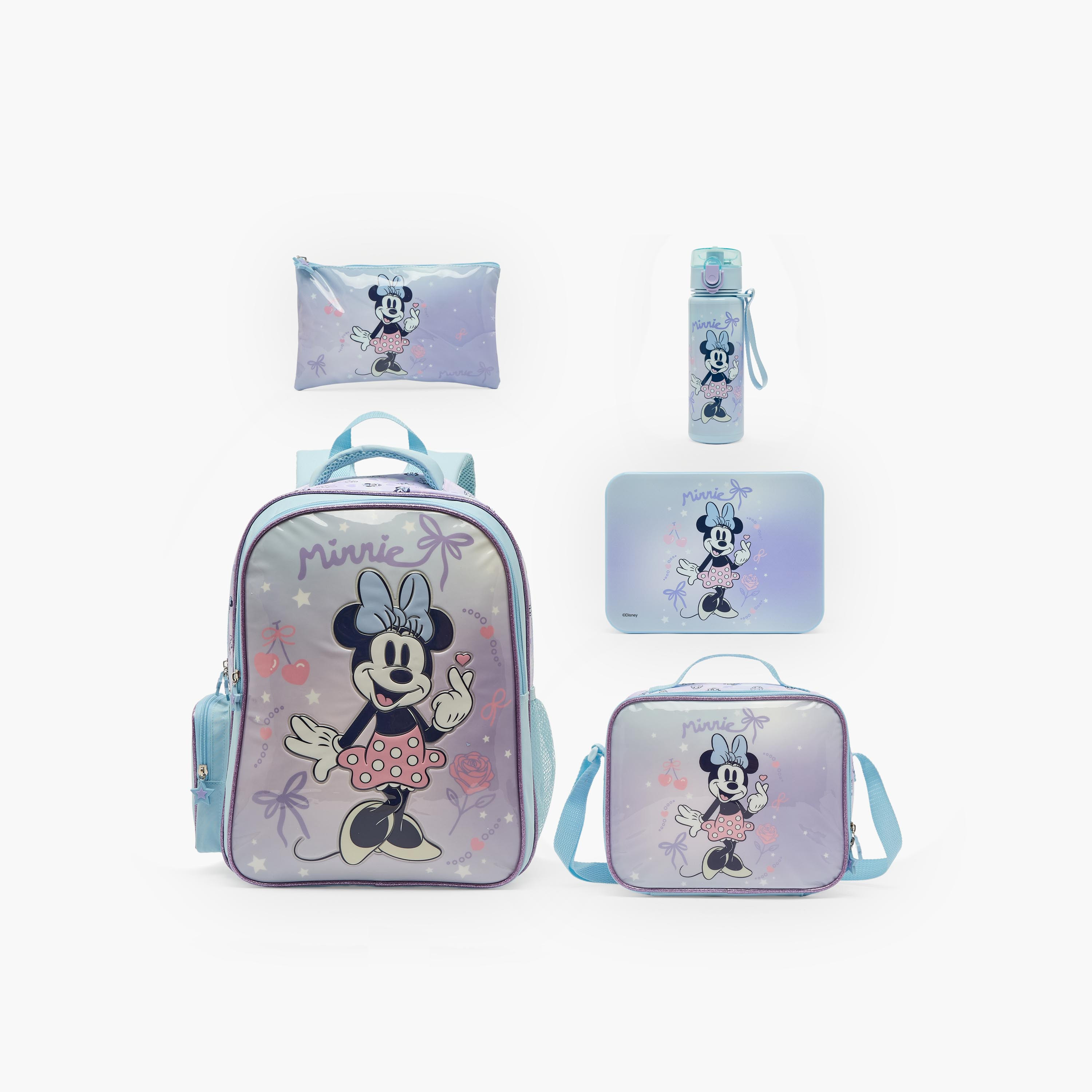 Disney Minnie Mouse 5-Piece School Backpack Set for Girls 5-8 Years with Lunch Bag - 16 inches-school-bagsandbackpacks-backpacks-image-2
