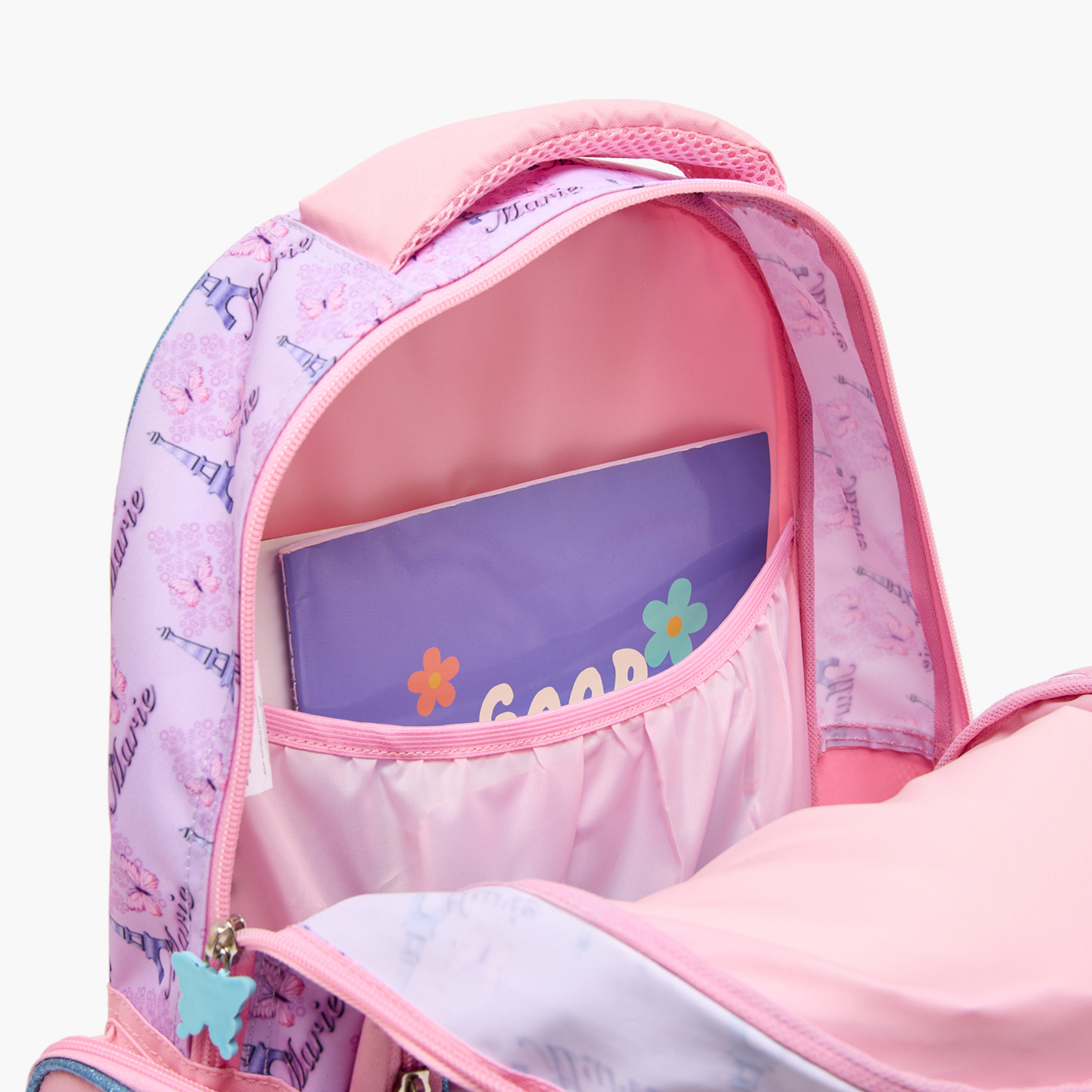 طقم شنطة مدرسية للبنات من 5-8 سنوات بطبعة ماري مع شنطة غداء من ديزني - 5 قطع - 16 بوصة-school-bagsandbackpacks-backpacks-image-4