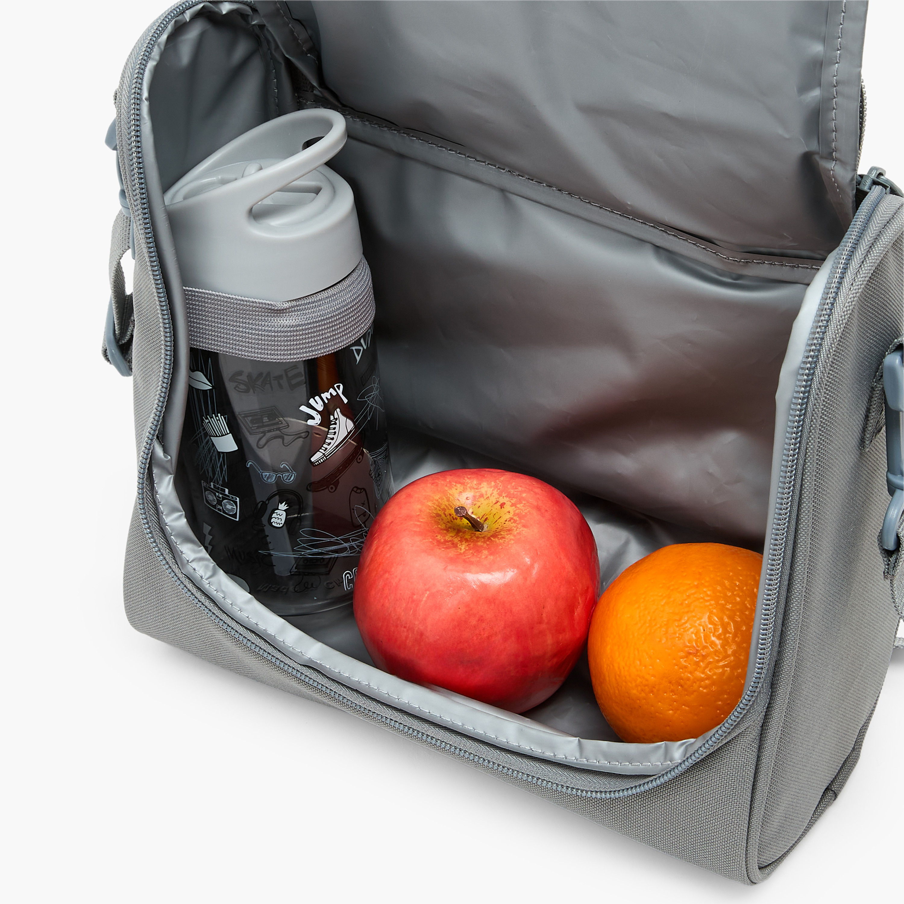 طقم شنطة ترولي مدرسية وشنطة غداء 3 قطع سادة للبنات بعمر 8-12 سنة من جونيورز - 18 بوصة-school-bagsandbackpacks-trolleybags-image-17