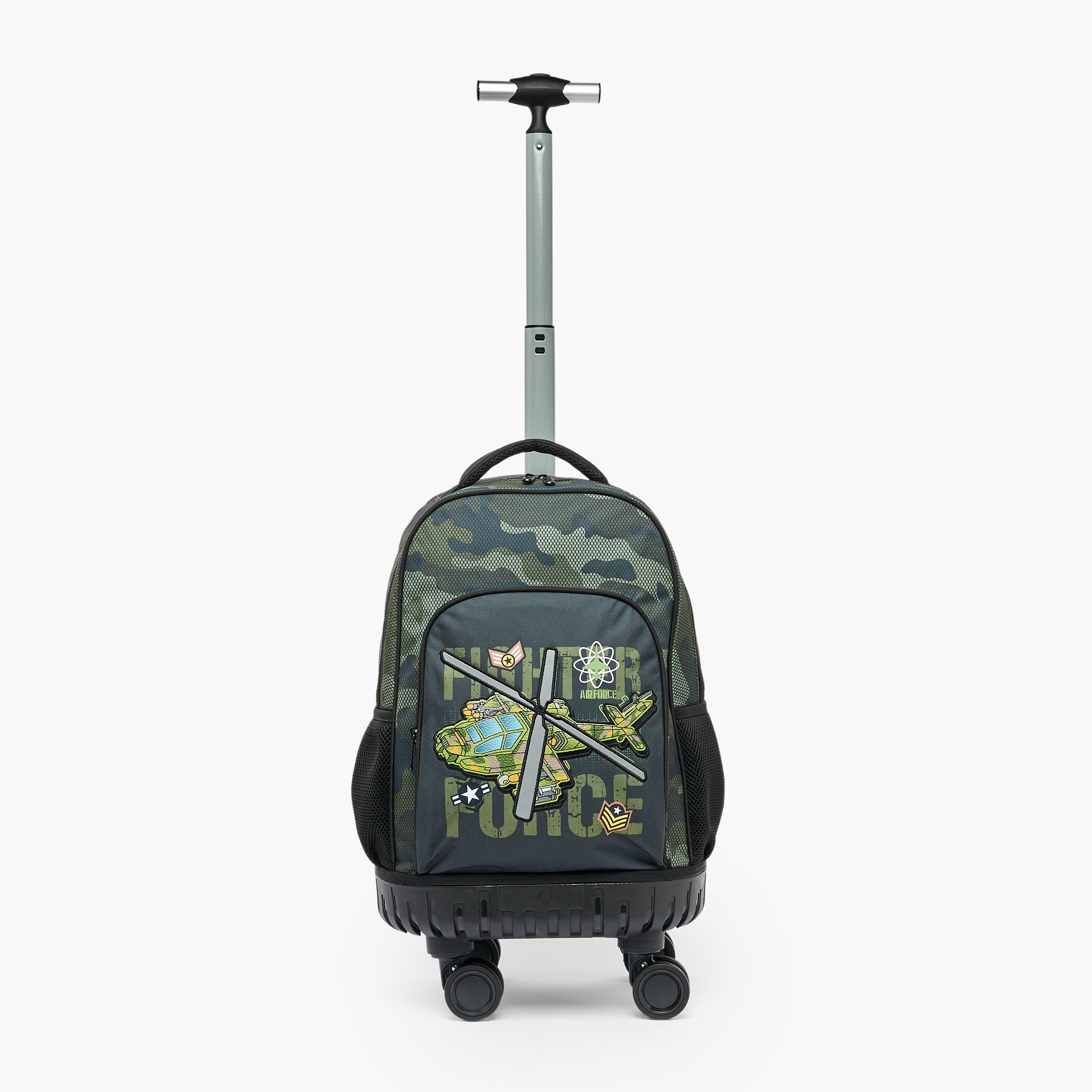 طقم شنطة مدرسية ترولي 3 قطع بتصميم طائرة مع مقلمة للأولاد من 8-12 سنة من جونيورز-school-bagsandbackpacks-trolleybags-image-5
