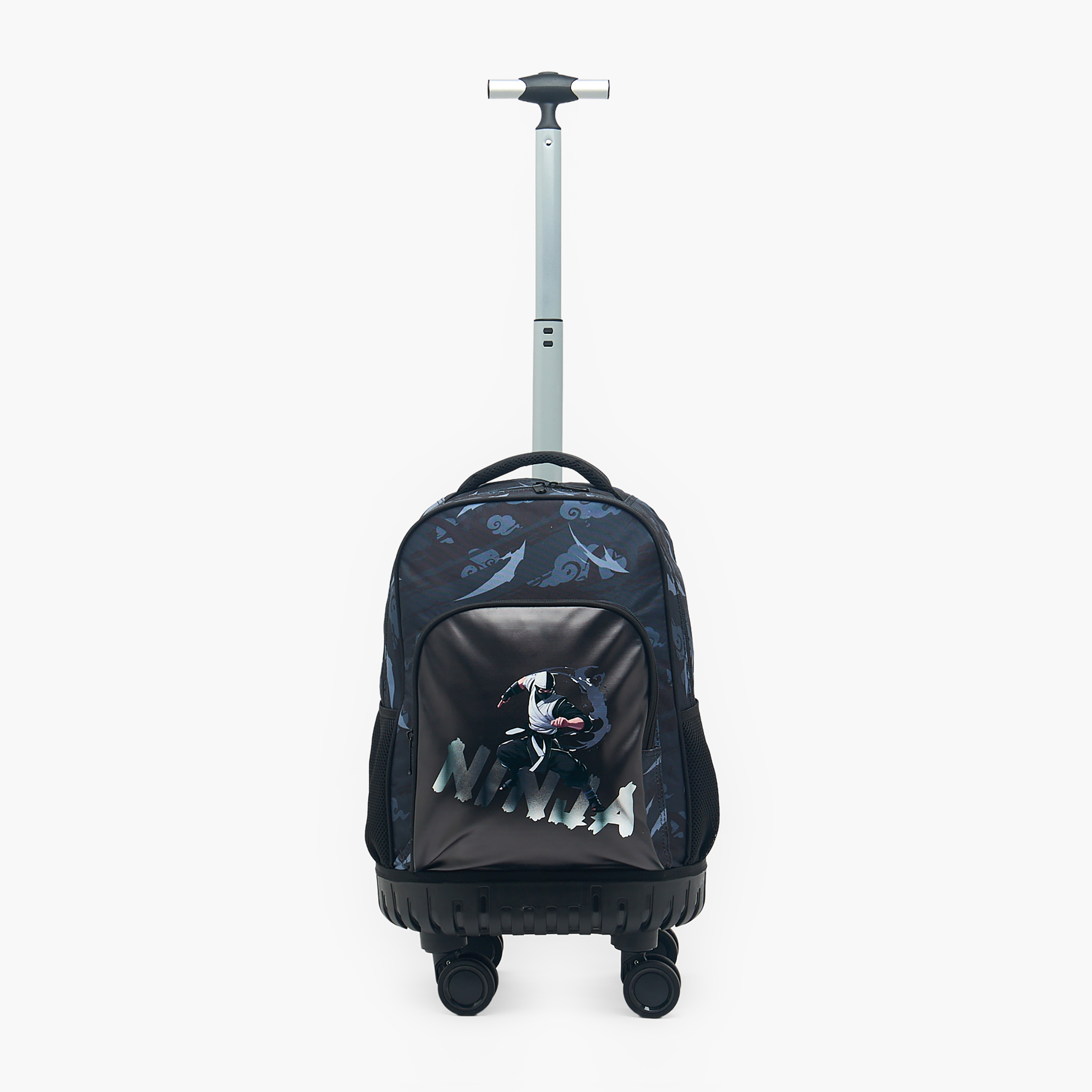 Juniors Ninja Print Trolley Bag Set for Boys 8-13 Years with Lunch Bag and Pencil Pouch-school-bagsandbackpacks-trolleybags-image-3