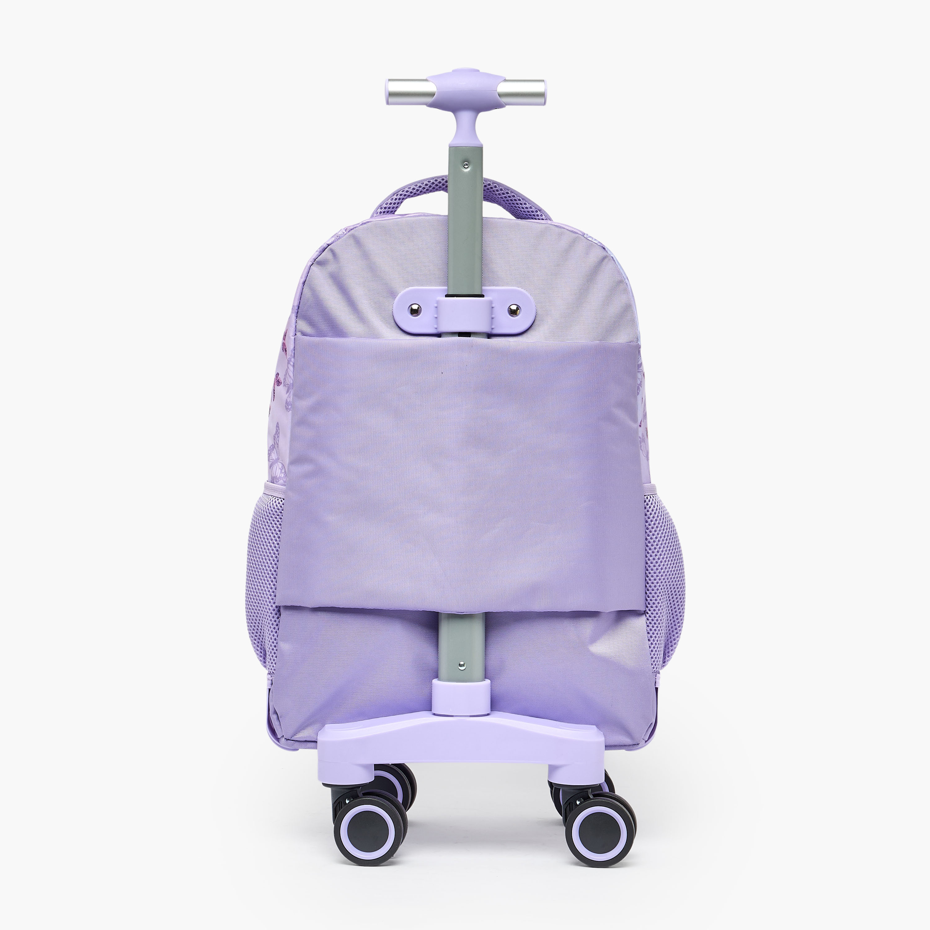 طقم شنطة ترولي بطبعة فراشة من 8-13 سنة مع شنطة غذاء للبنات - 3 قطع - 18 بوصة-school-bagsandbackpacks-trolleybags-image-11