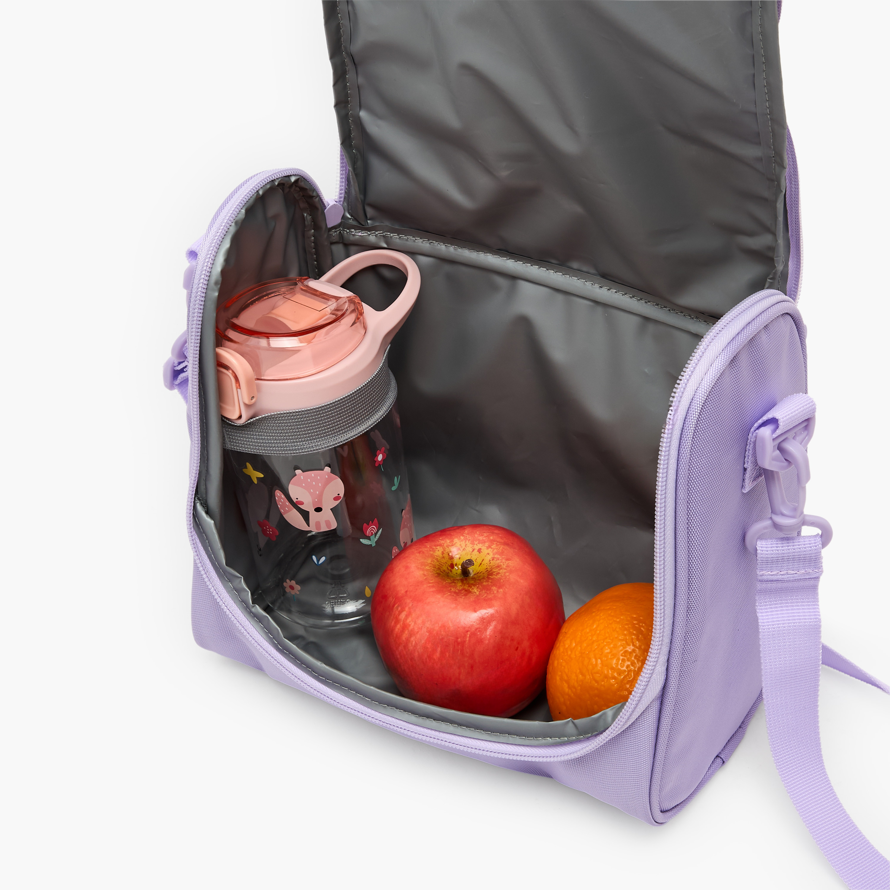 طقم شنطة ترولي بطبعة فراشة من 8-13 سنة مع شنطة غذاء للبنات - 3 قطع - 18 بوصة-school-bagsandbackpacks-trolleybags-image-16