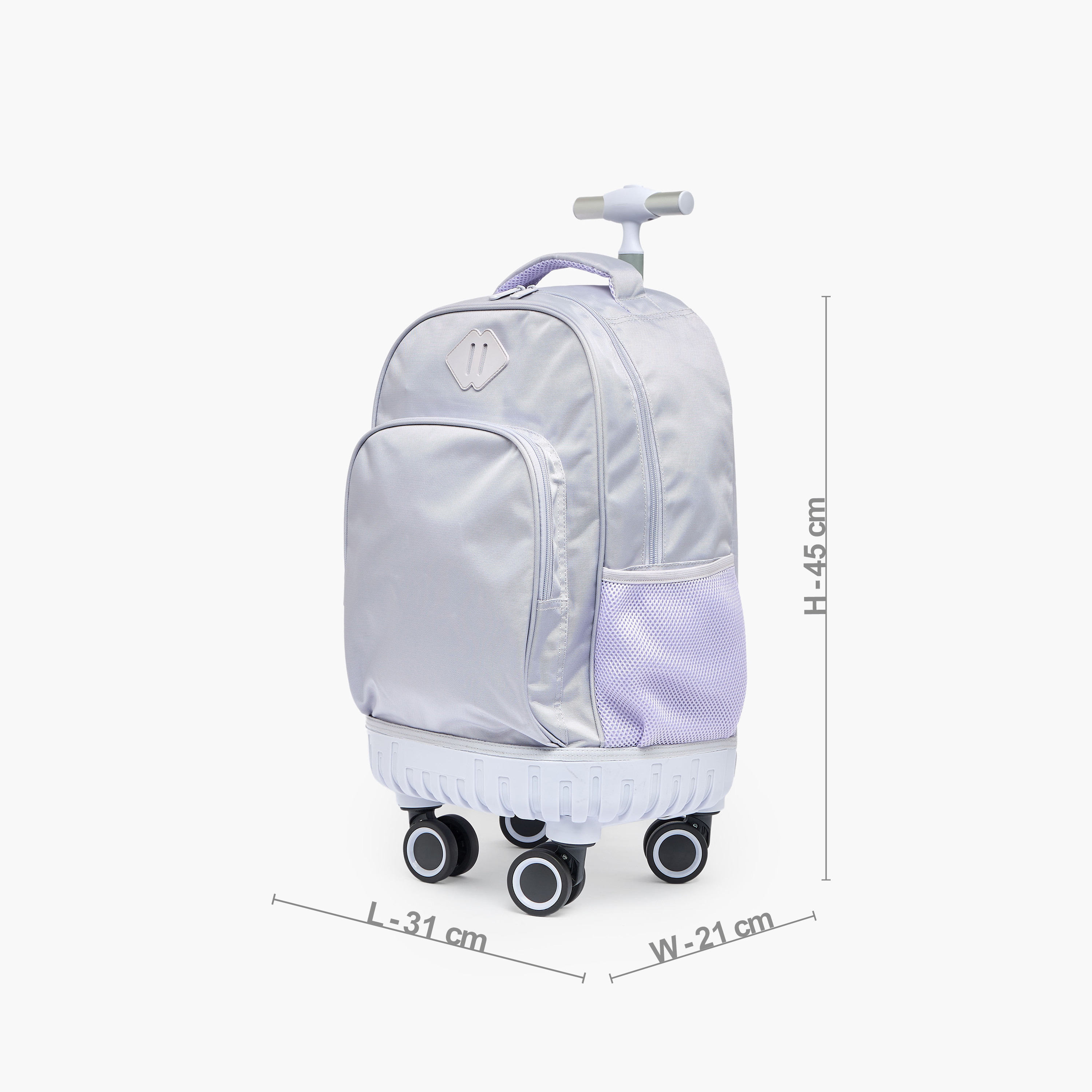 Juniors Solid 3-Piece School Trolley Bag Set for Girls 8-12 Years with Lunch Bag - 18 inches-school-bagsandbackpacks-trolleybags-image-9