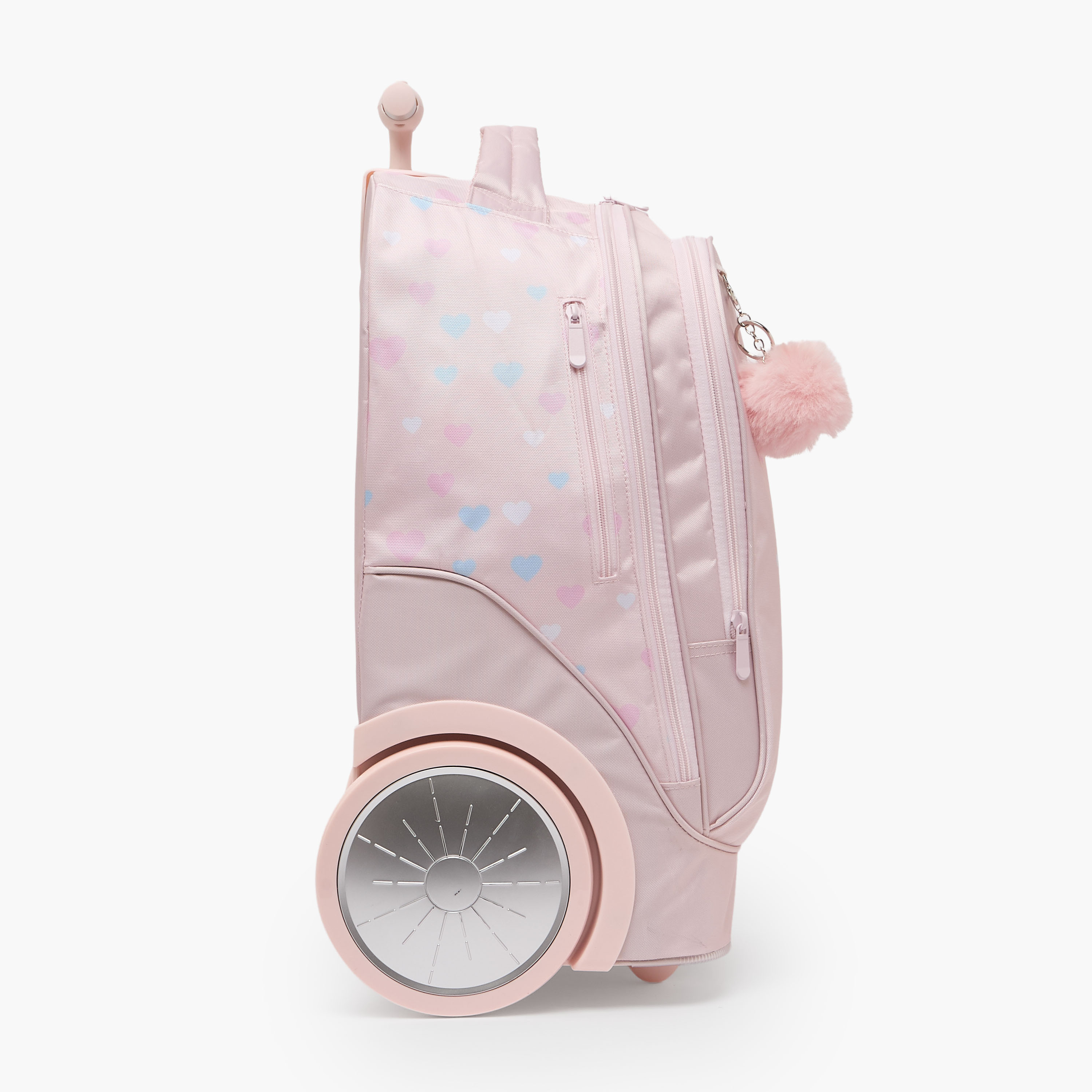 طقم شنطة ترولي بطبعة باريس من 8-12 سنة مع شنطة غذاء للبنات - 3 قطع - 18 بوصة-school-bagsandbackpacks-trolleybags-image-10
