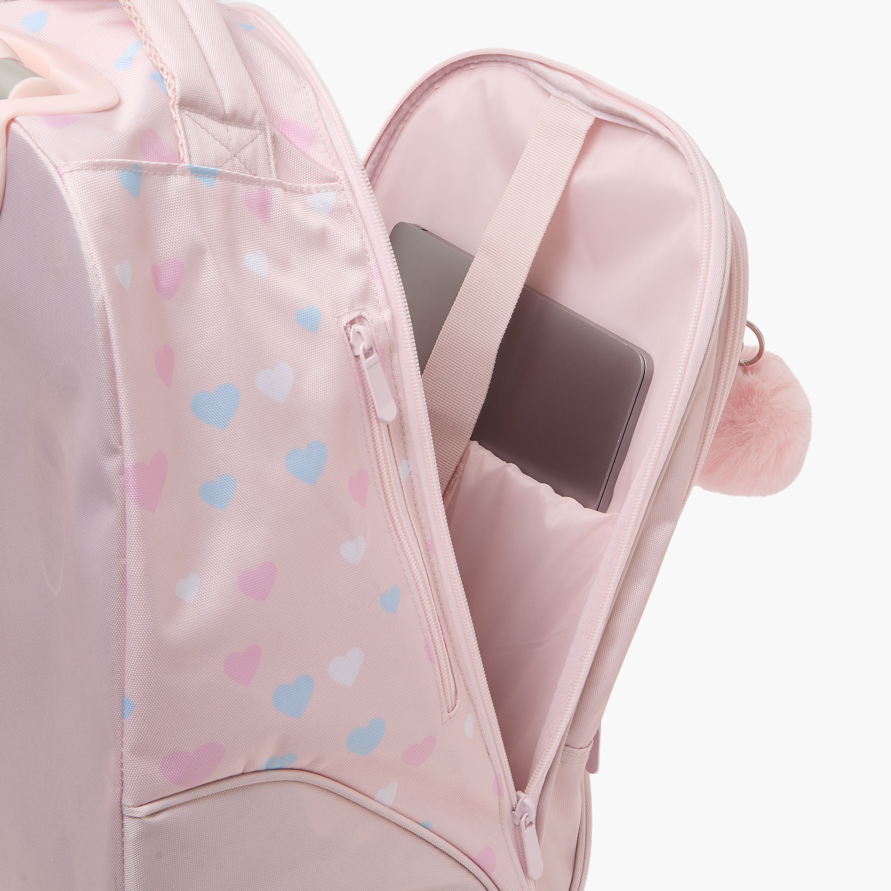 طقم شنطة ترولي بطبعة باريس من 8-12 سنة مع شنطة غذاء للبنات - 3 قطع - 18 بوصة-school-bagsandbackpacks-trolleybags-image-7
