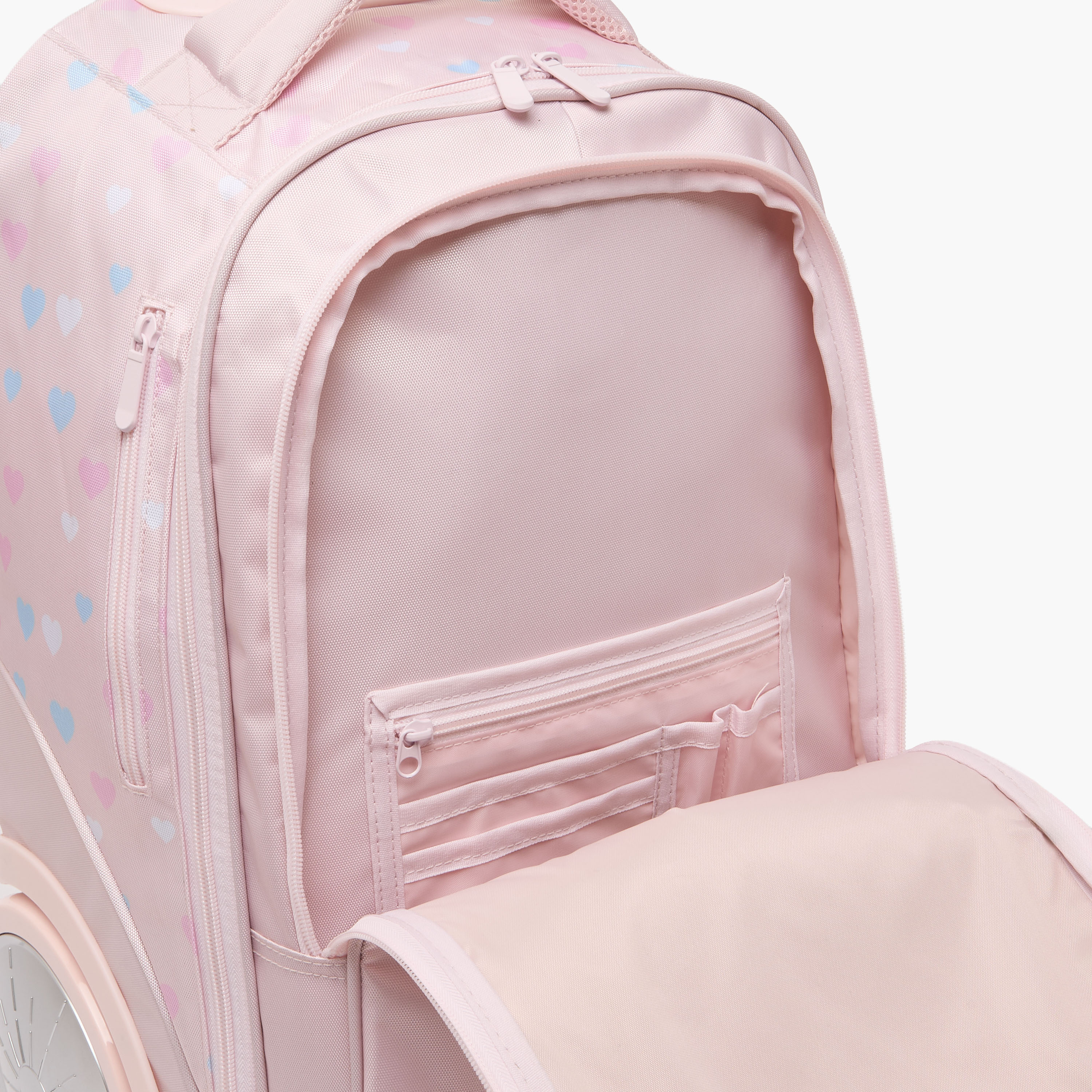 طقم شنطة ترولي بطبعة باريس من 8-12 سنة مع شنطة غذاء للبنات - 3 قطع - 18 بوصة-school-bagsandbackpacks-trolleybags-image-8