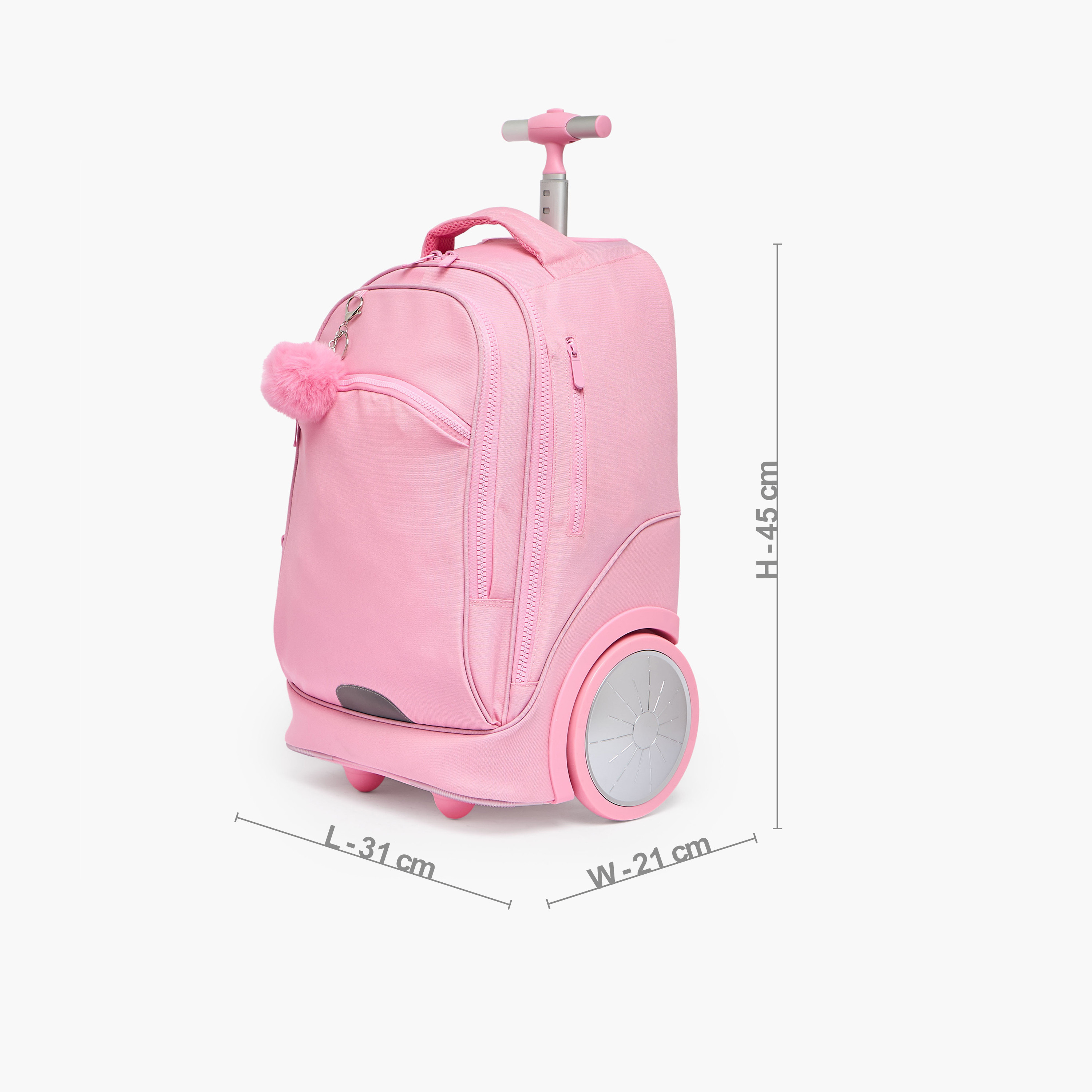 Juniors Solid 3-Piece School Trolley Bag Set for Girls 8-12 Years with  Lunch Bag - 18 inches-school-bagsandbackpacks-trolleybags-image-10