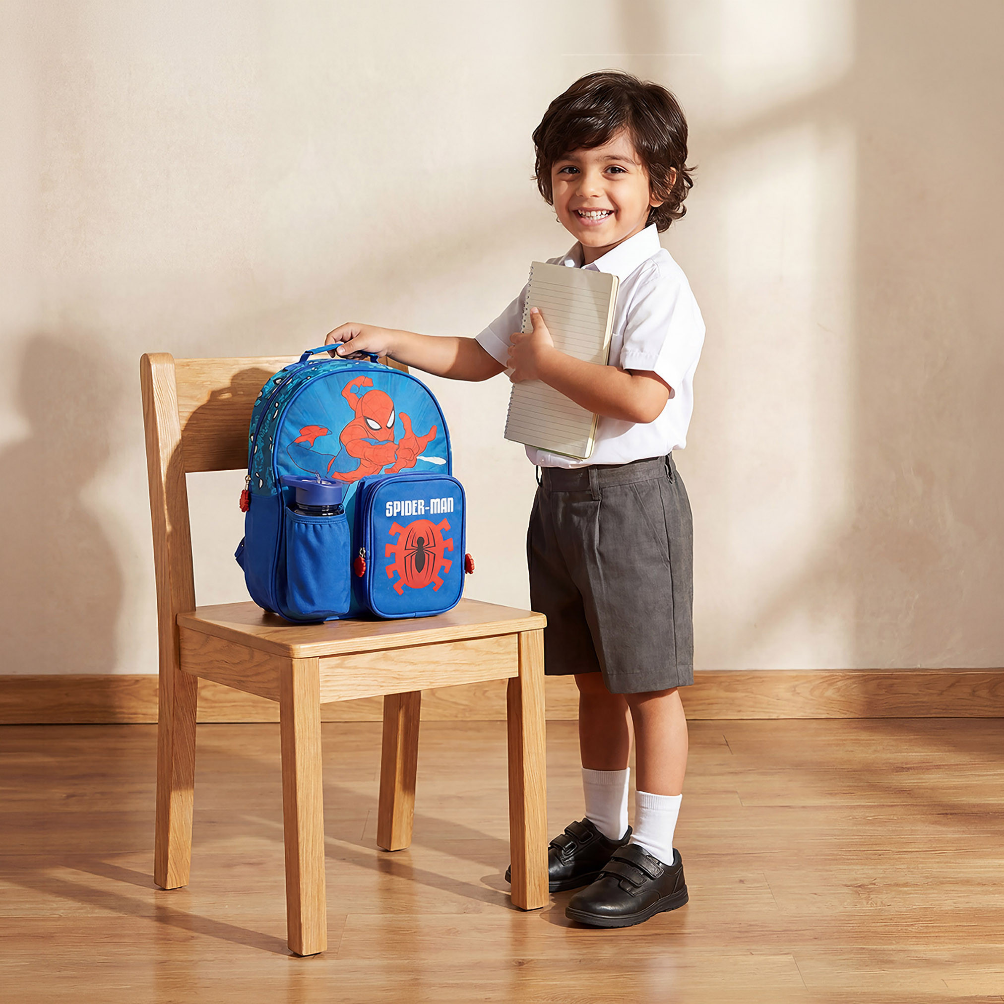 Spider-Man Print 3-Piece School Backpack Set for Boys 3-5 Years with Lunch Bag - 14 inches-school-bagsandbackpacks-backpacks-image-3