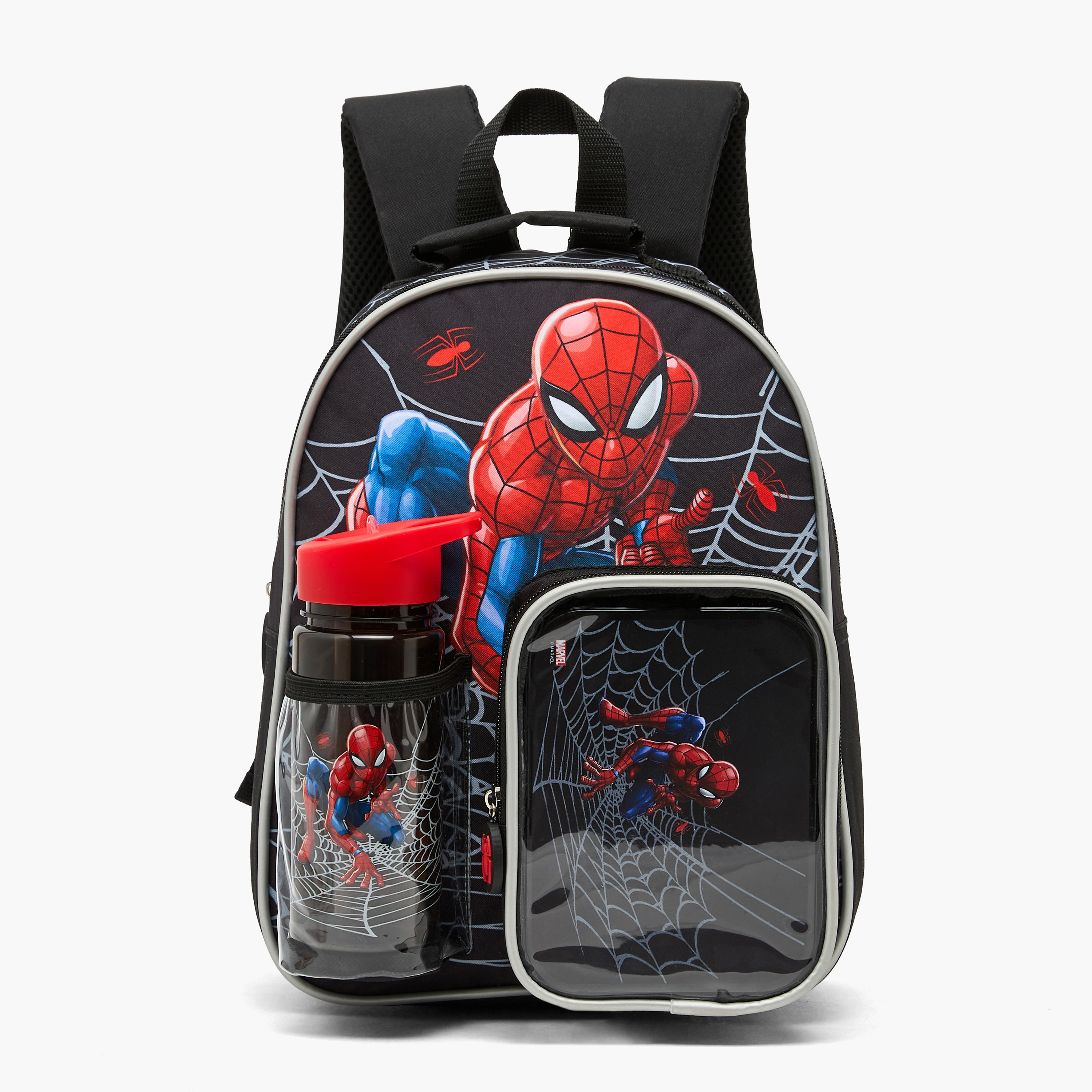 Spider-Man Print 3-Piece School Backpack Set for Boys 3-5 Years with Lunch Box - 14 inches-school-bagsandbackpacks-backpacks-image-4