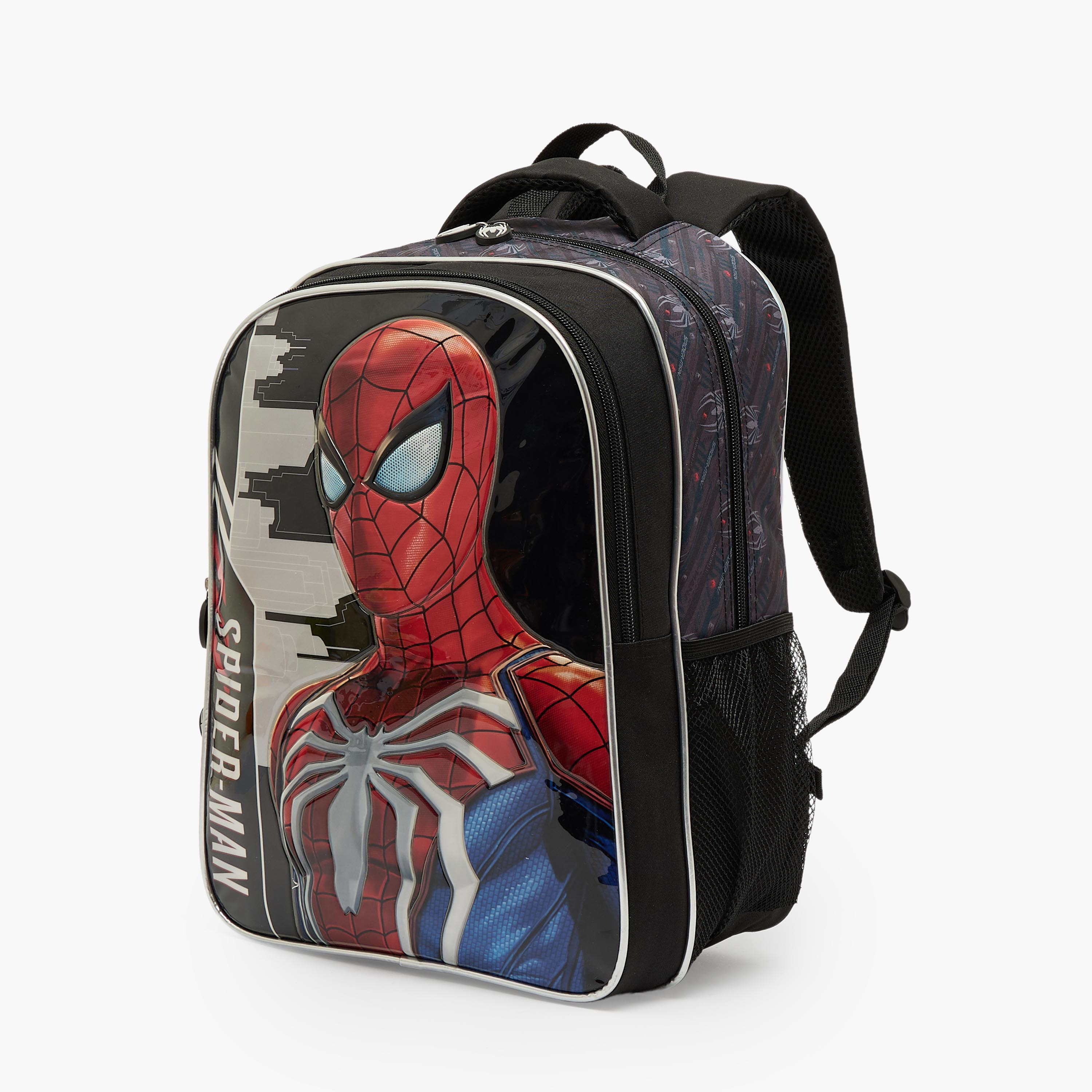 طقم شنطة مدرسية للأولاد من 5-8 سنوات مع حقيبة غداء 5 قطع من سبايدر مان - 16 بوصة-school-bagsandbackpacks-backpacks-image-5