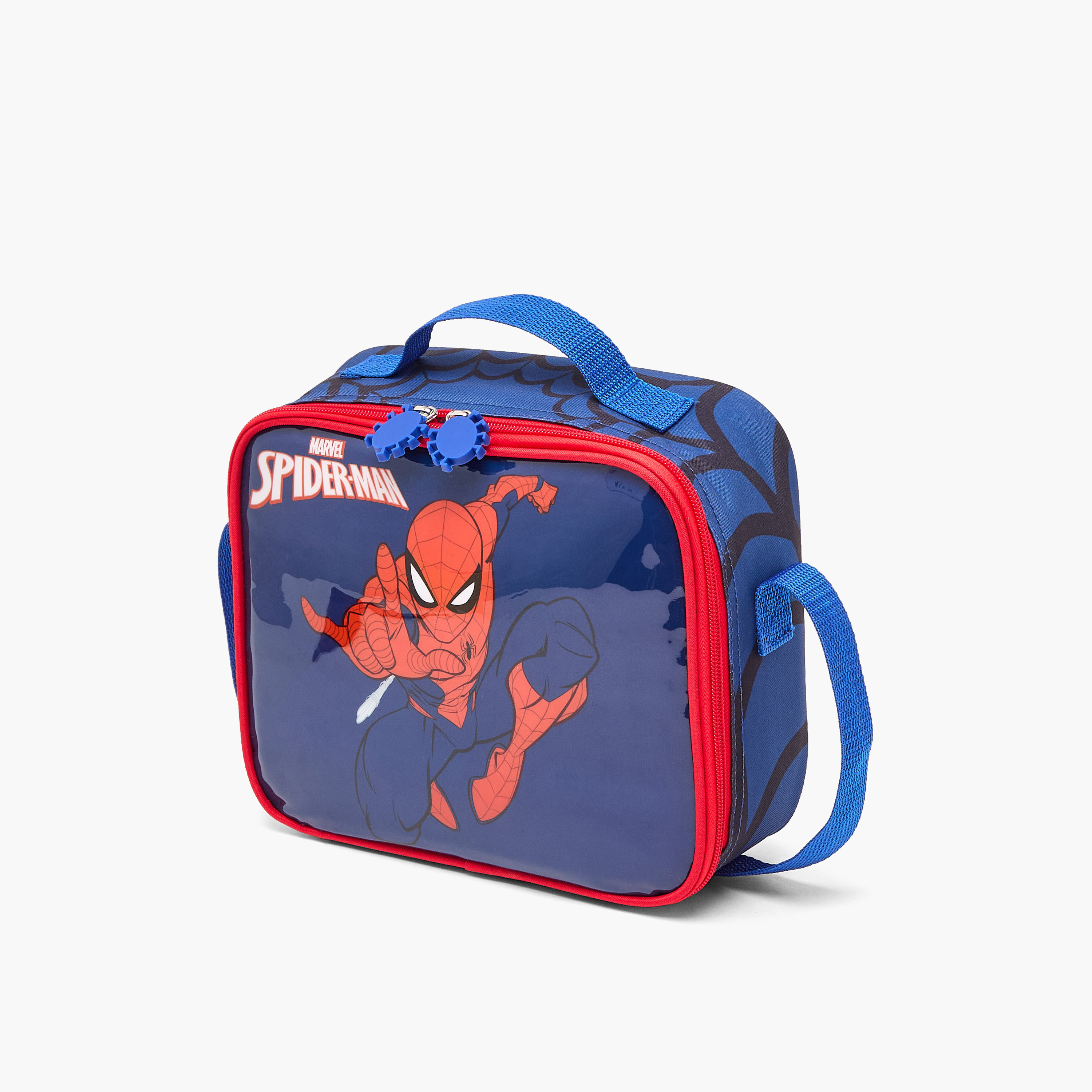 طقم شنطة ترولي مدرسية سبايدر مان 5 قطع للأولاد 5-8 سنوات مع شنطة غداء - 16 بوصة-school-bagsandbackpacks-trolleybags-image-14