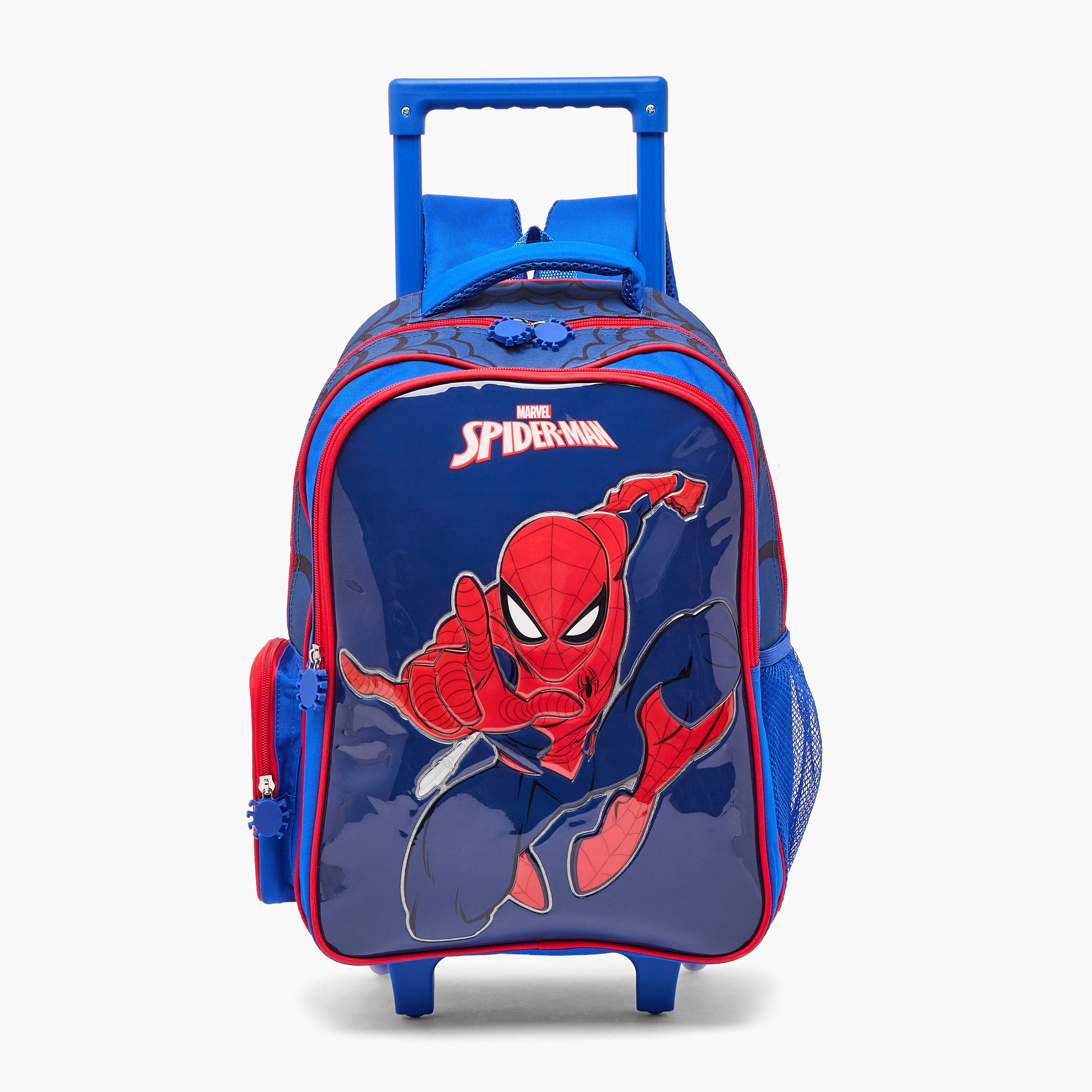 طقم شنطة ترولي مدرسية سبايدر مان 5 قطع للأولاد 5-8 سنوات مع شنطة غداء - 16 بوصة-school-bagsandbackpacks-trolleybags-image-3