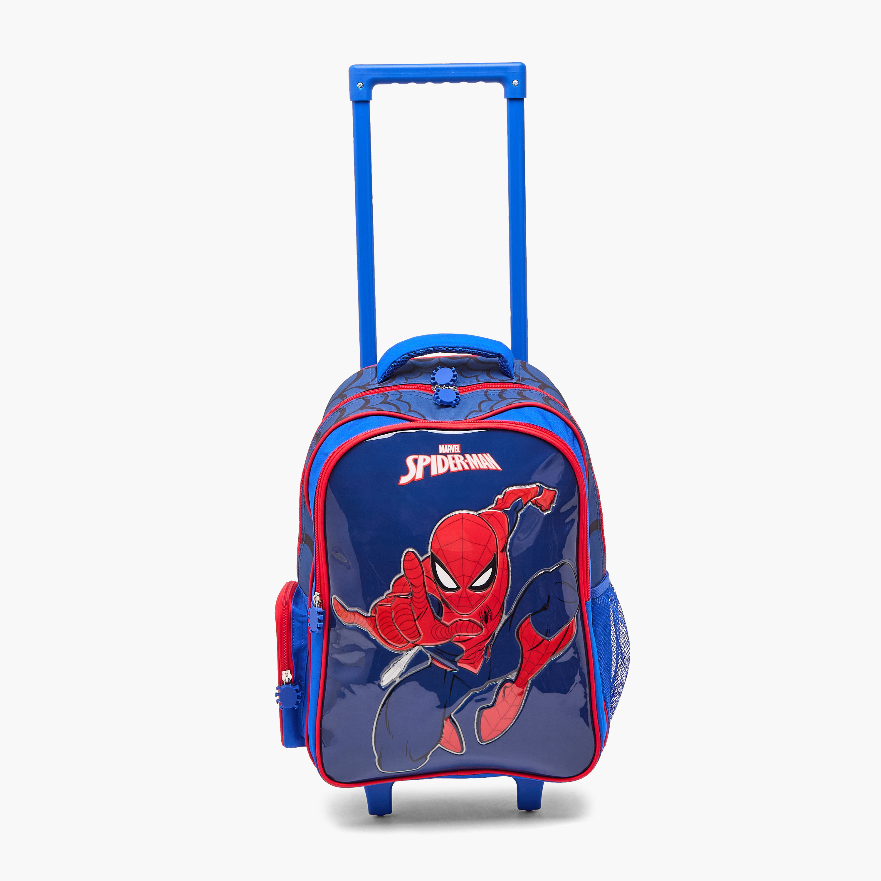 طقم شنطة ترولي مدرسية سبايدر مان 5 قطع للأولاد 5-8 سنوات مع شنطة غداء - 16 بوصة-school-bagsandbackpacks-trolleybags-image-4