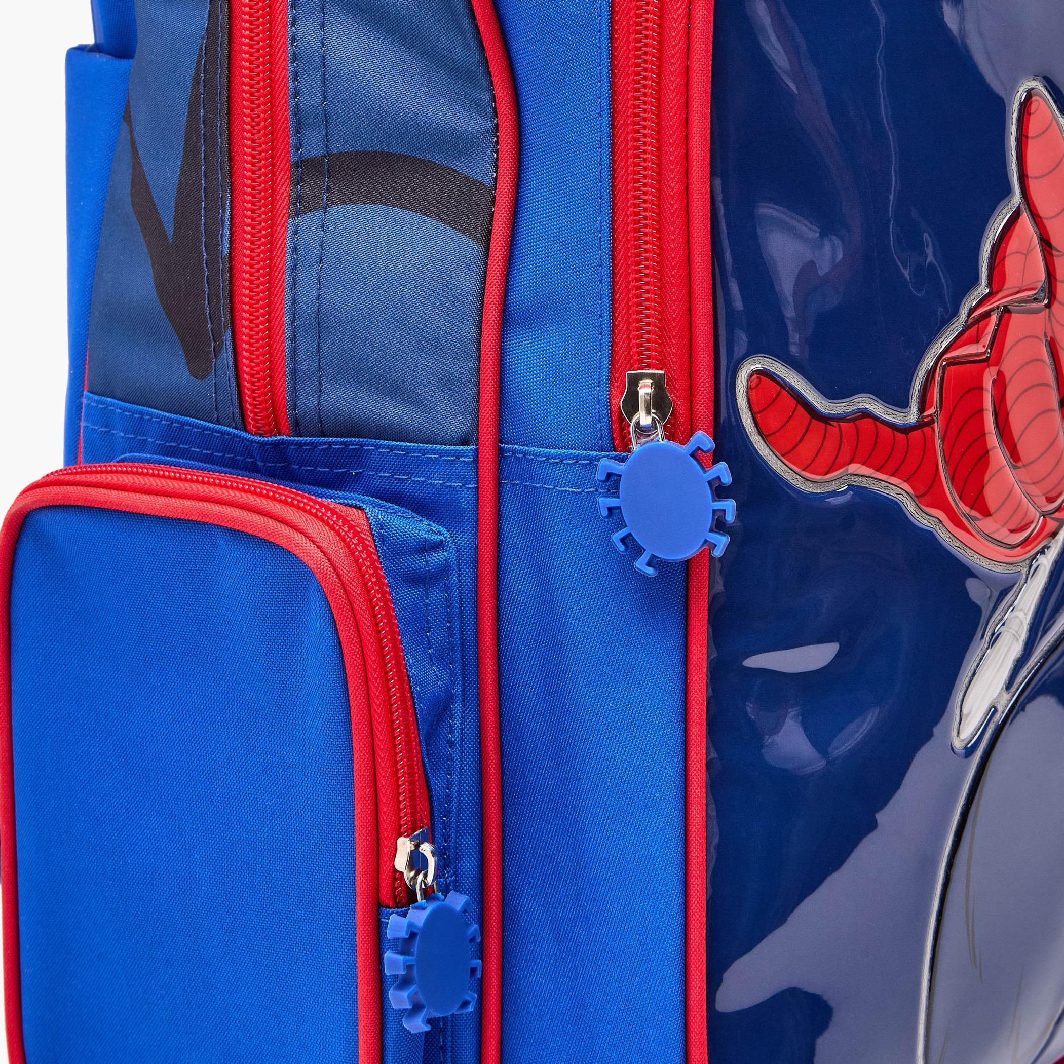 طقم شنطة ترولي مدرسية سبايدر مان 5 قطع للأولاد 5-8 سنوات مع شنطة غداء - 16 بوصة-school-bagsandbackpacks-trolleybags-image-5