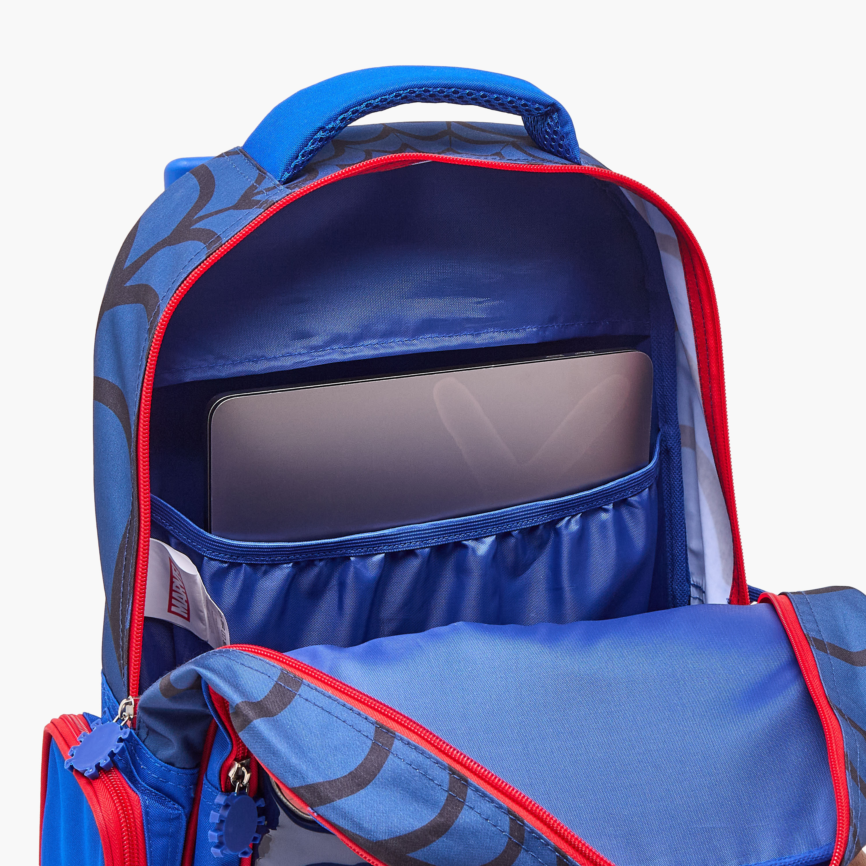طقم شنطة ترولي مدرسية سبايدر مان 5 قطع للأولاد 5-8 سنوات مع شنطة غداء - 16 بوصة-school-bagsandbackpacks-trolleybags-image-7