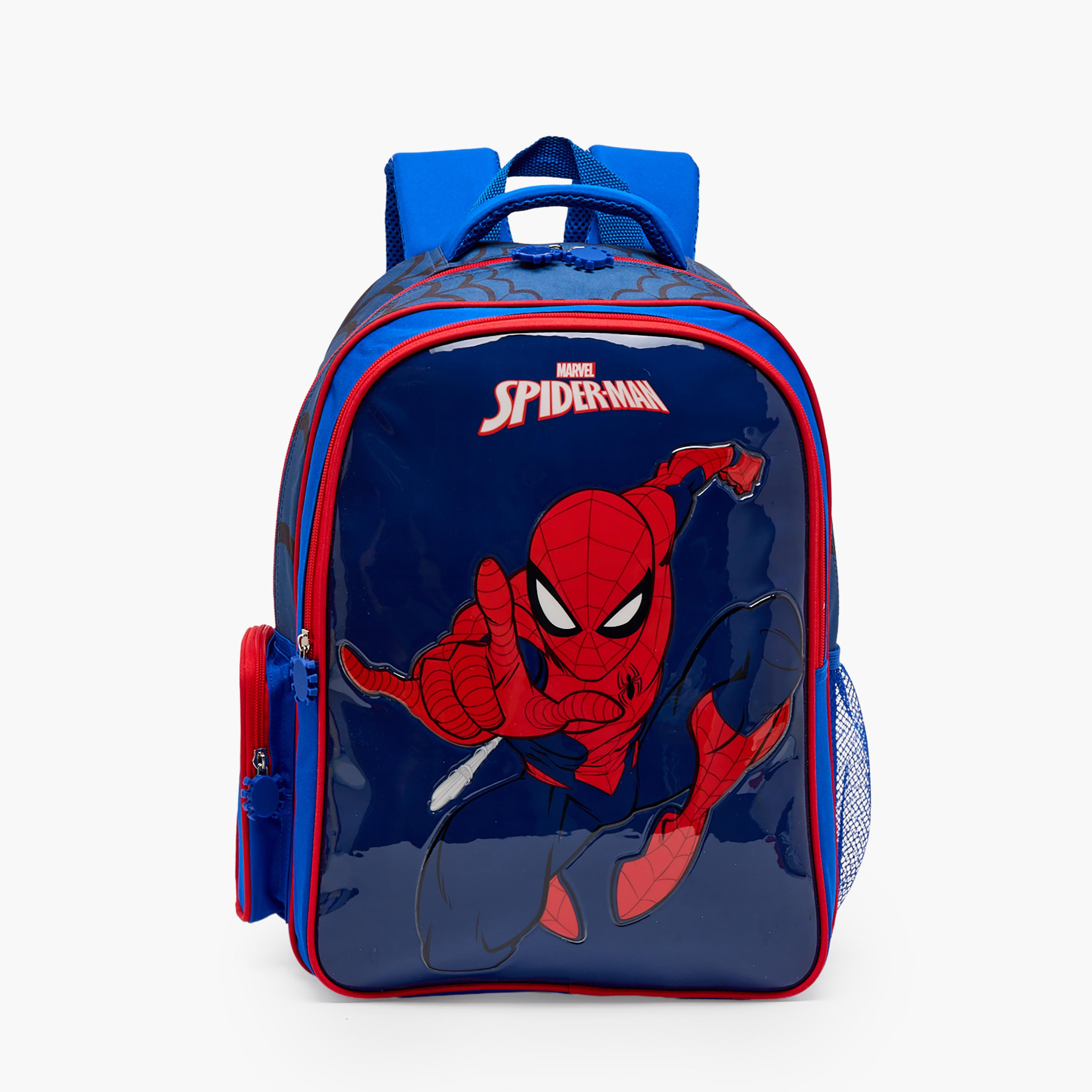 Spider-Man 5-Piece School Backpack Set for Boys 5-8 Years with Pencil Pouch and Bottle - 16 inches-school-bagsandbackpacks-backpacks-image-4