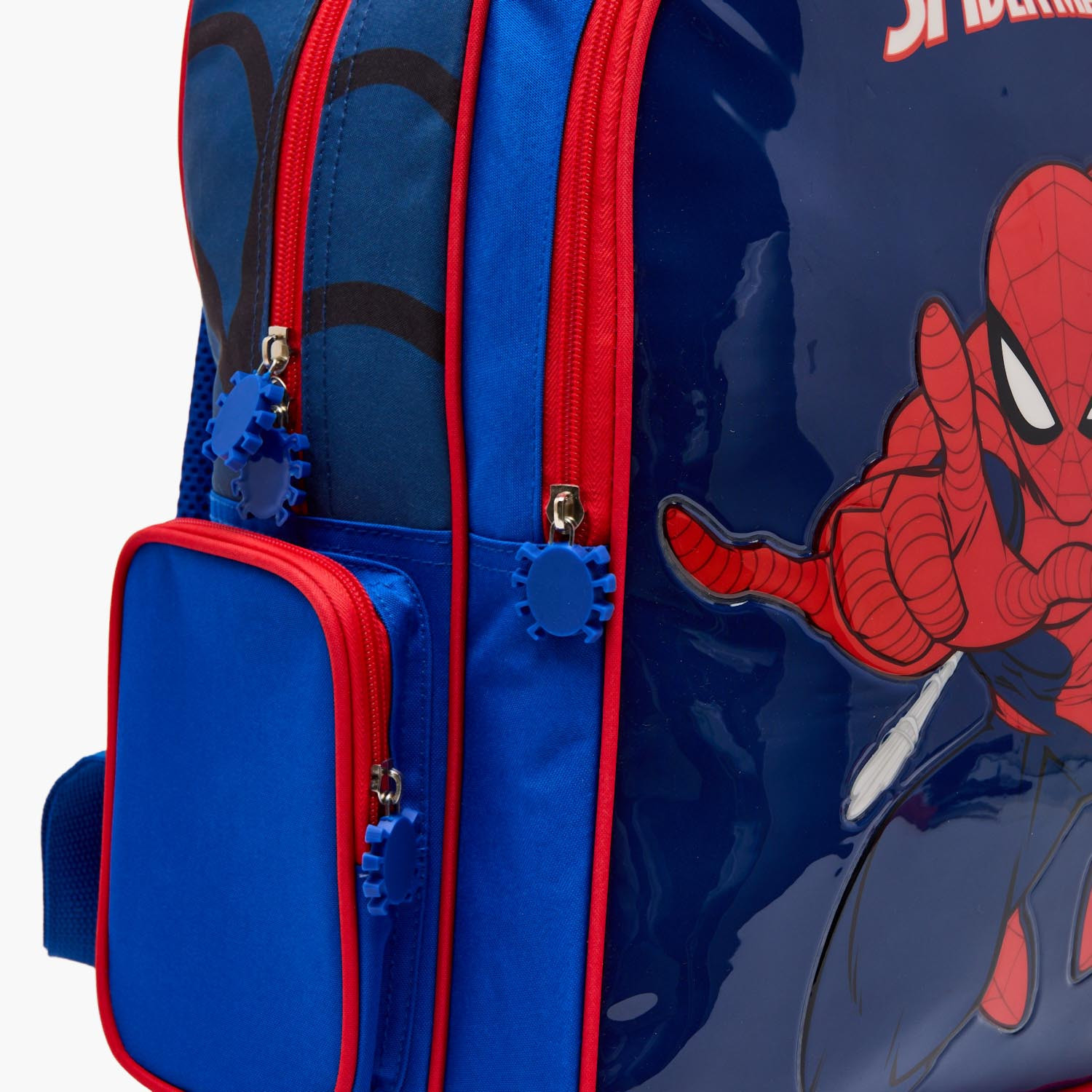 Spider-Man 5-Piece School Backpack Set for Boys 5-8 Years with Pencil Pouch and Bottle - 16 inches-school-bagsandbackpacks-backpacks-image-5