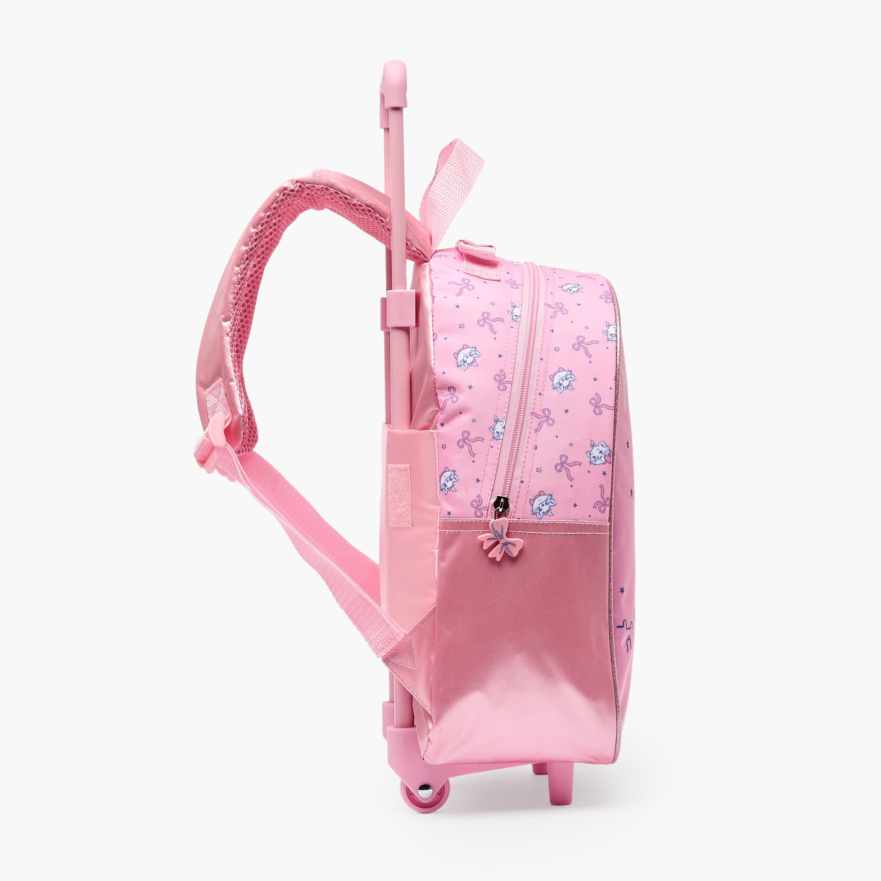Disney Marie Print 3-Piece School Trolley Bag Set for Girls 3-5 Years with Lunch Bag - 14 inches-school-bagsandbackpacks-trolleybags-image-11