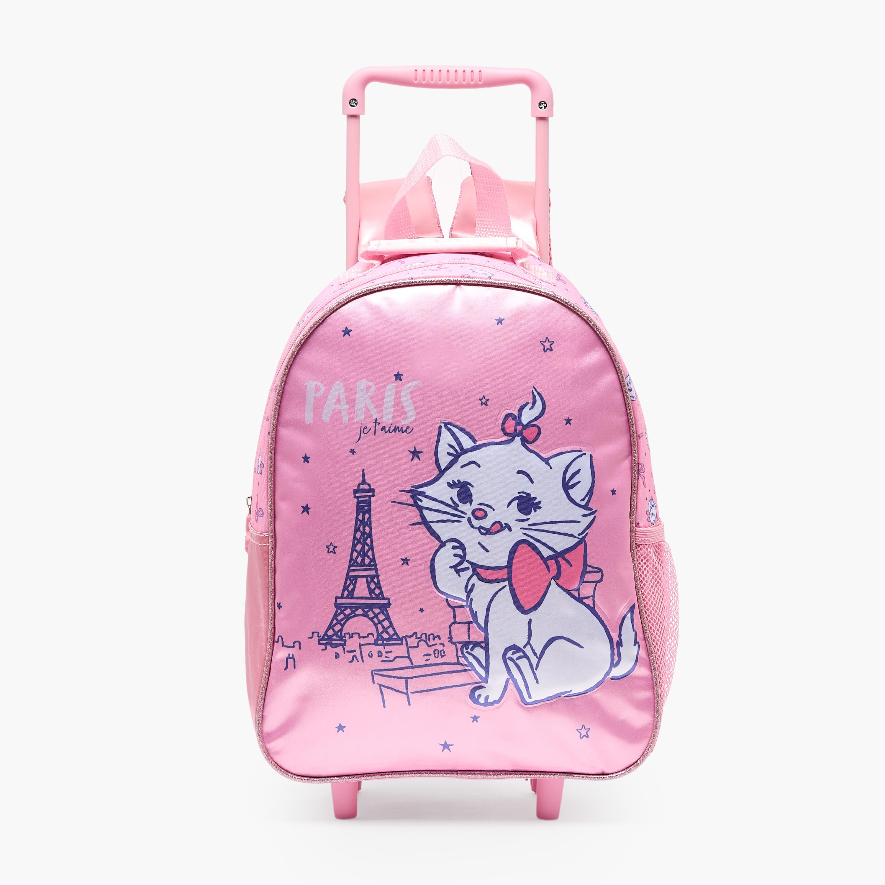 Disney Marie Print 3-Piece School Trolley Bag Set for Girls 3-5 Years with Lunch Bag - 14 inches-school-bagsandbackpacks-trolleybags-image-5