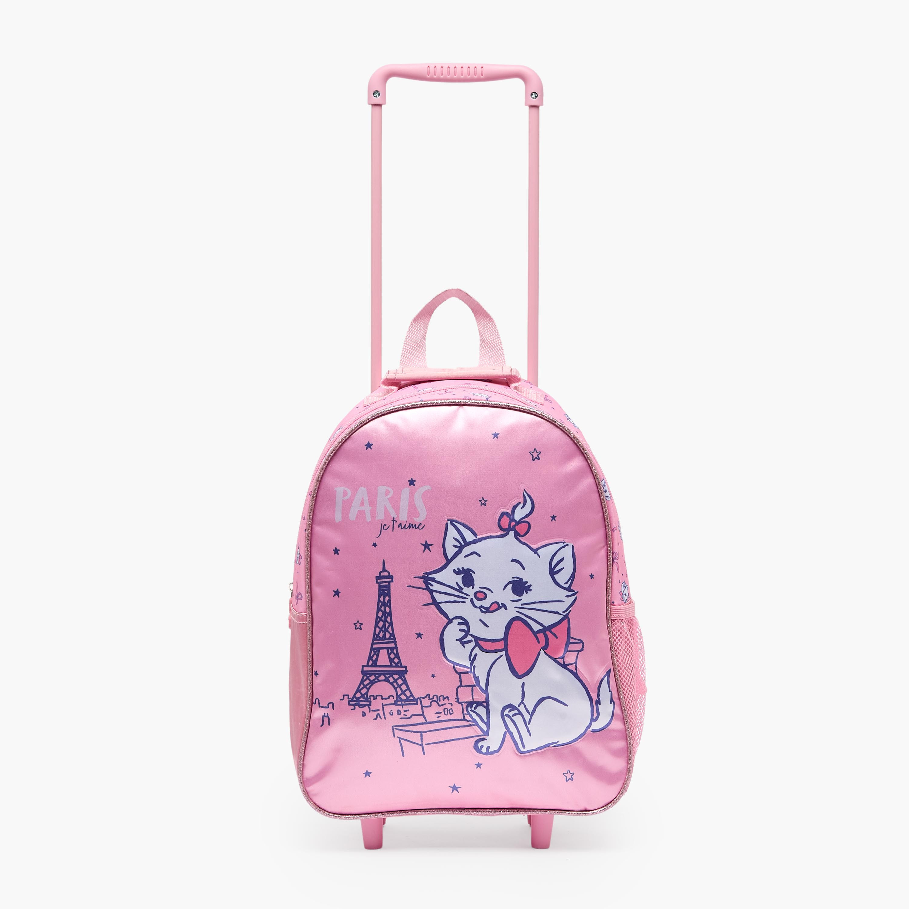 Disney Marie Print 3-Piece School Trolley Bag Set for Girls 3-5 Years with Lunch Bag - 14 inches-school-bagsandbackpacks-trolleybags-image-6