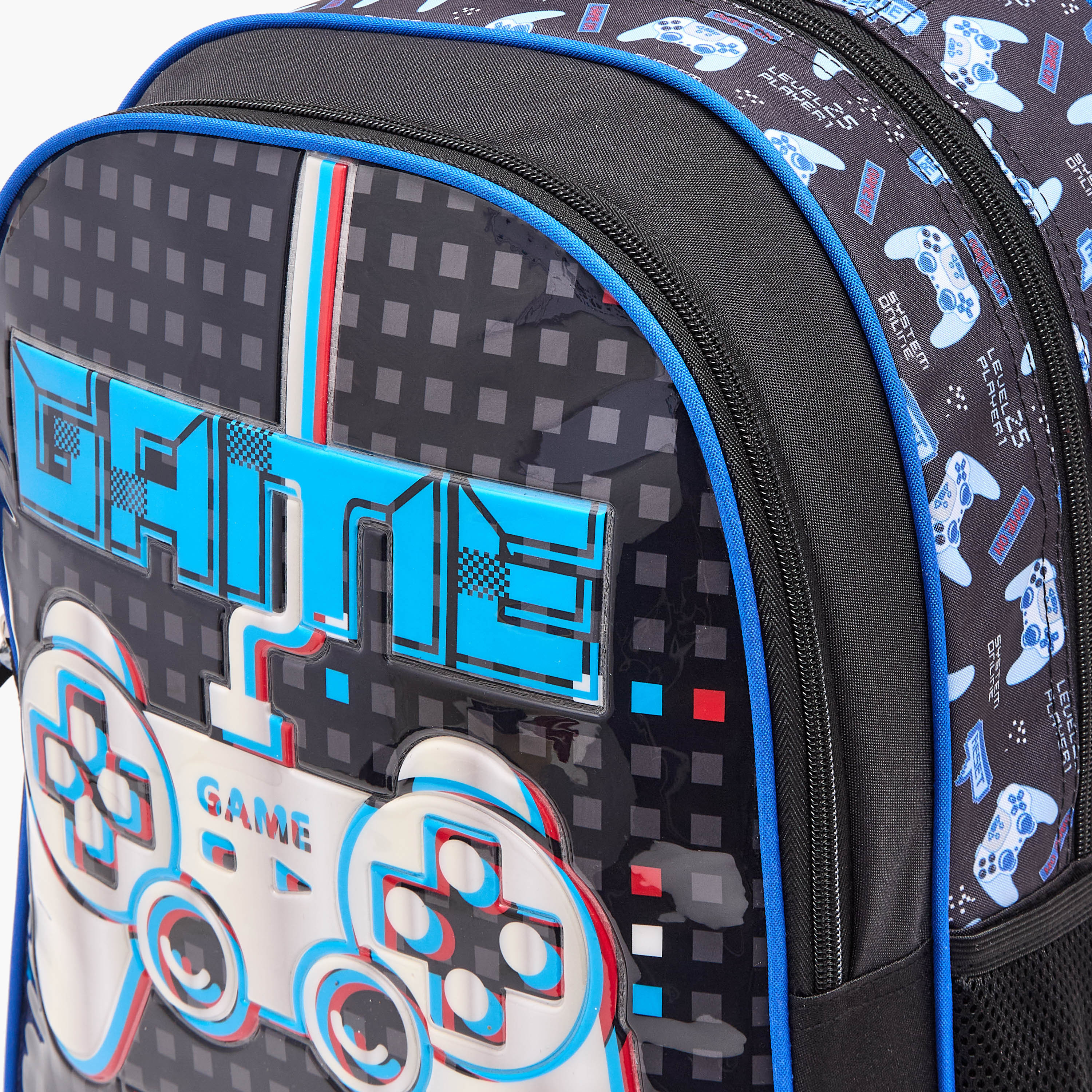 Juniors Gamer 5-Piece School Backpack Set for Boys 5-8 Years with Lunch Box and Bottle - 16 inches-school-bagsandbackpacks-backpacks-image-6