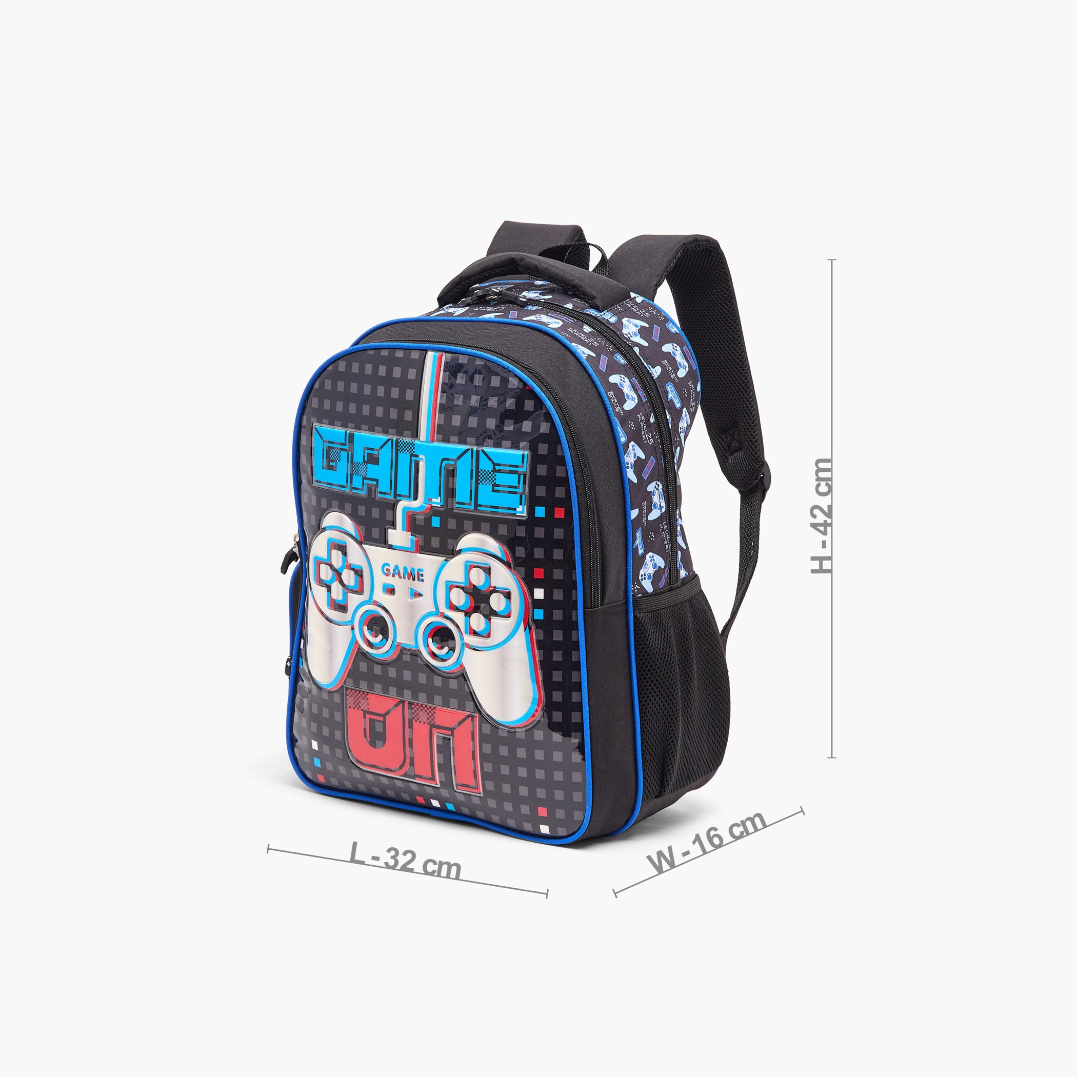 Juniors Gamer 5-Piece School Backpack Set for Boys 5-8 Years with Lunch Box and Bottle - 16 inches-school-bagsandbackpacks-backpacks-image-8