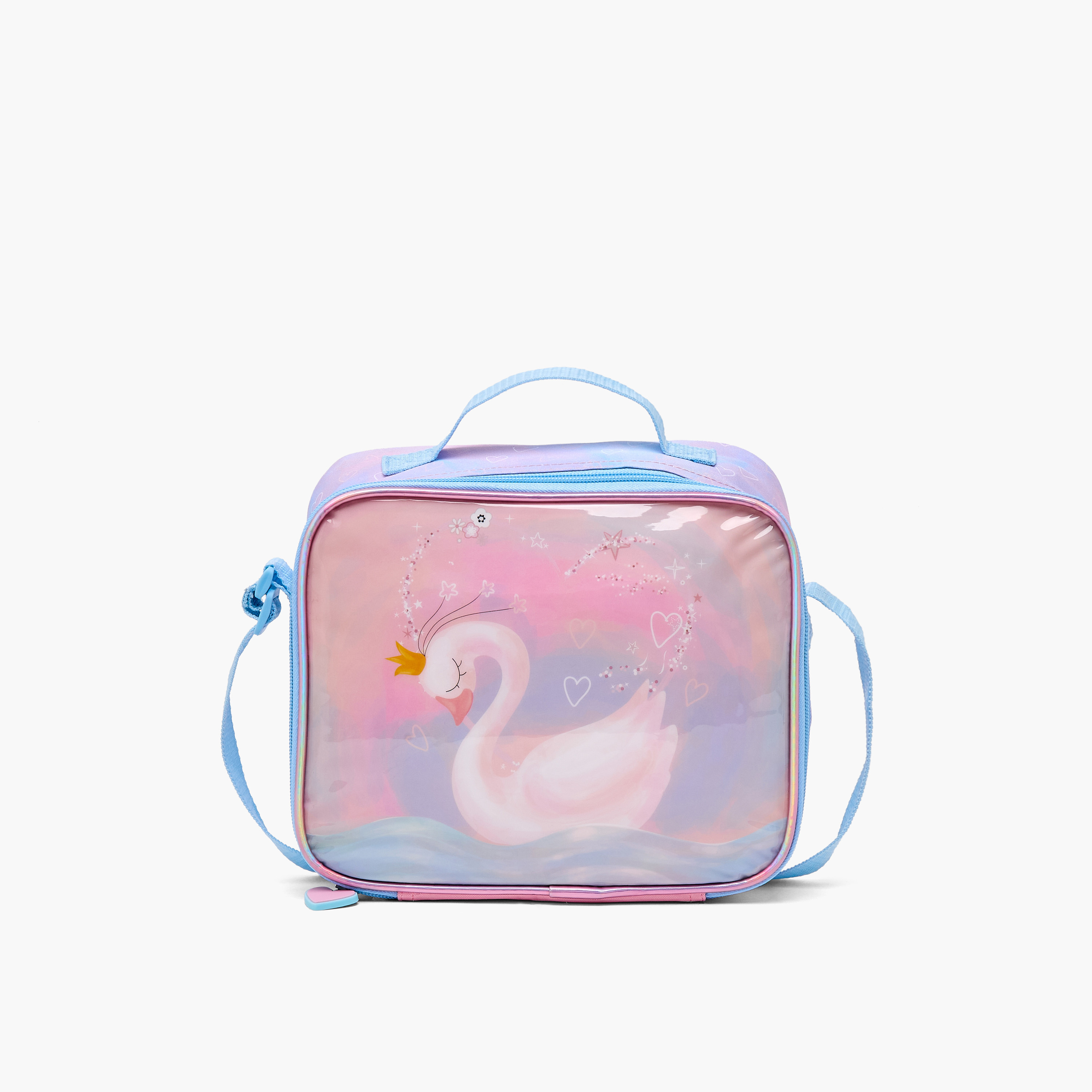 Juniors Swan Print 5-Piece School Trolley Bag Set for Girls 5-8 Years with Lunch Bag - 16 inches-school-bagsandbackpacks-trolleybags-image-13