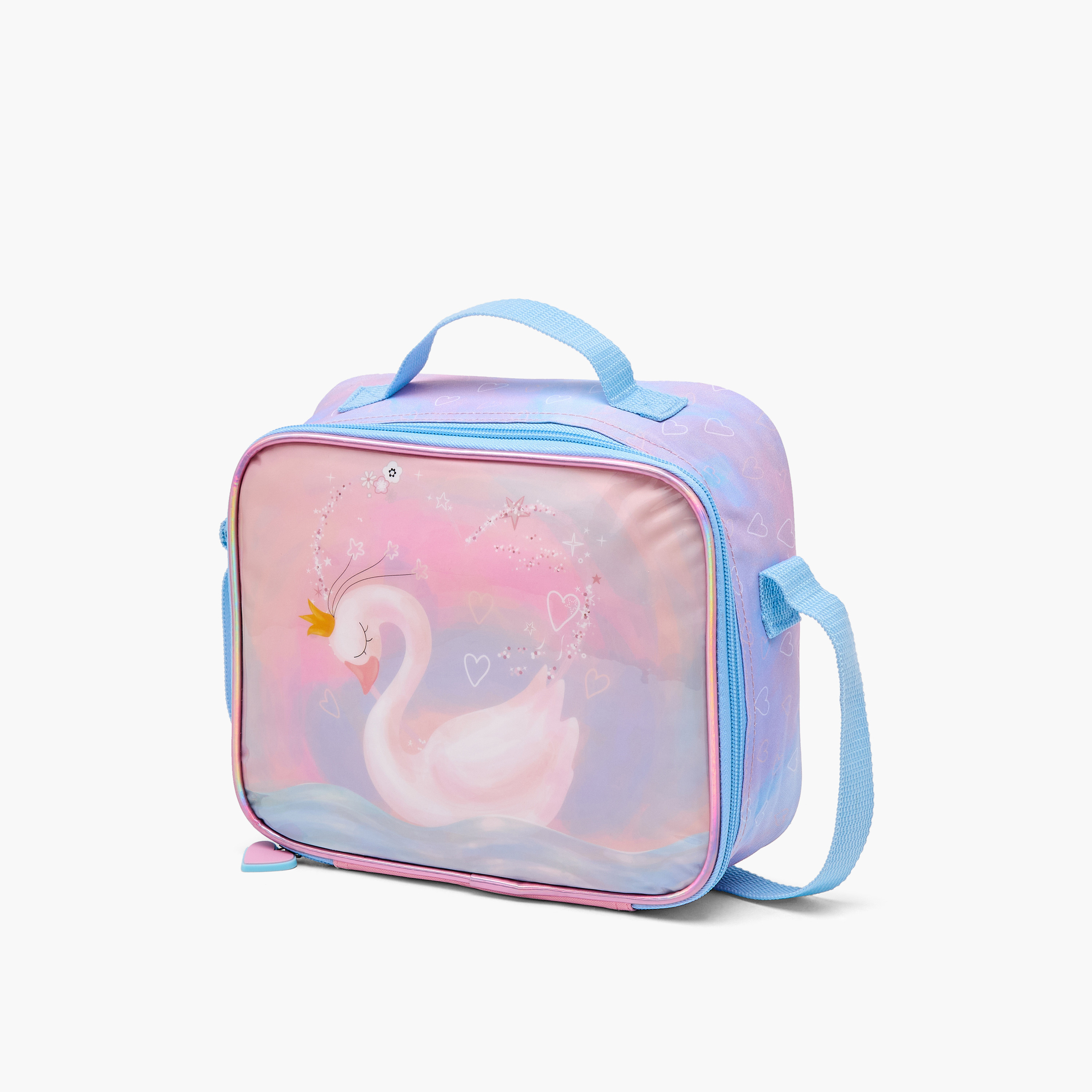 Juniors Swan Print 5-Piece School Trolley Bag Set for Girls 5-8 Years with Lunch Bag - 16 inches-school-bagsandbackpacks-trolleybags-image-14