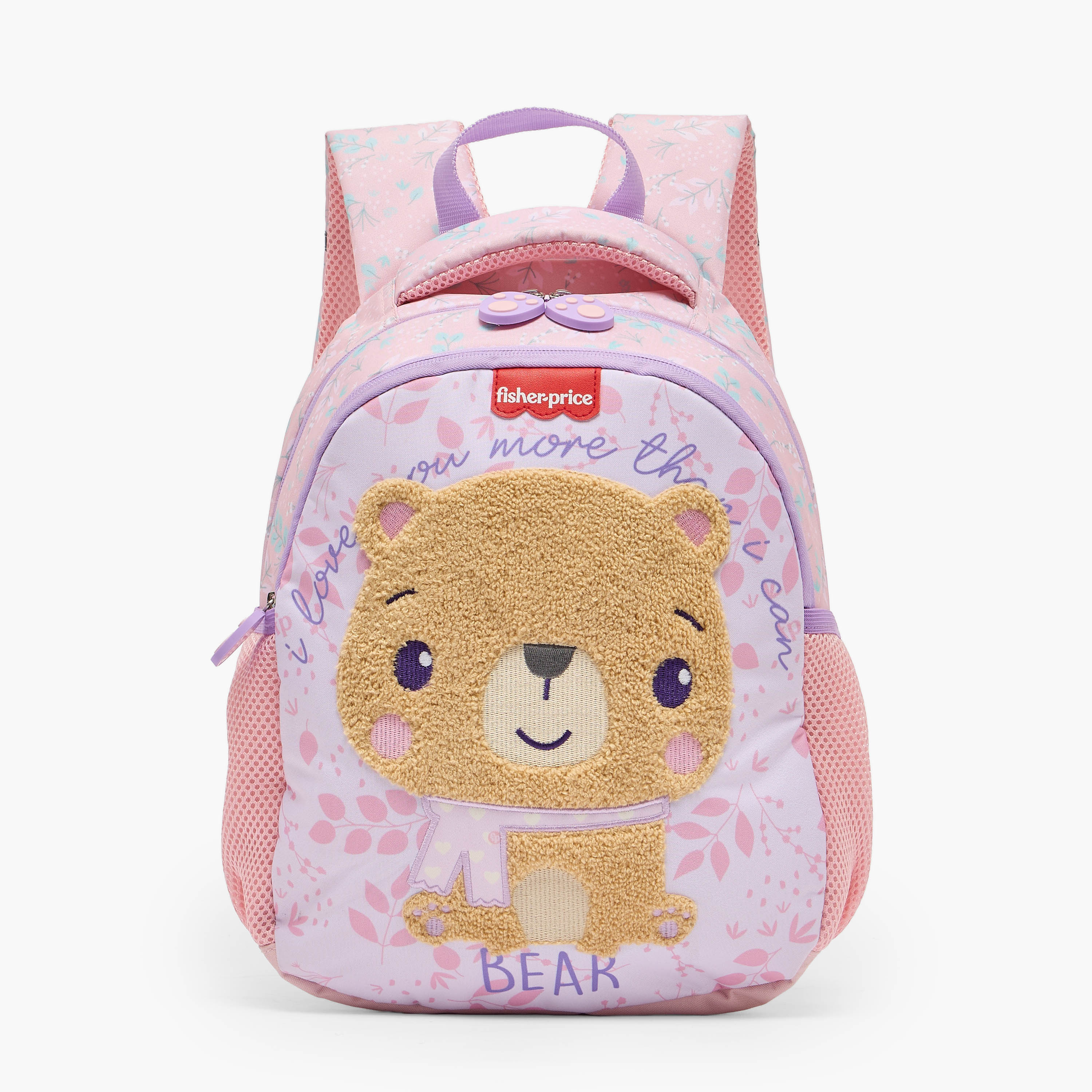 Bear Print Backpack for Girls 2-5 Years with Padded Straps - 13.5 inches-school-bagsandbackpacks-backpacks-image-1