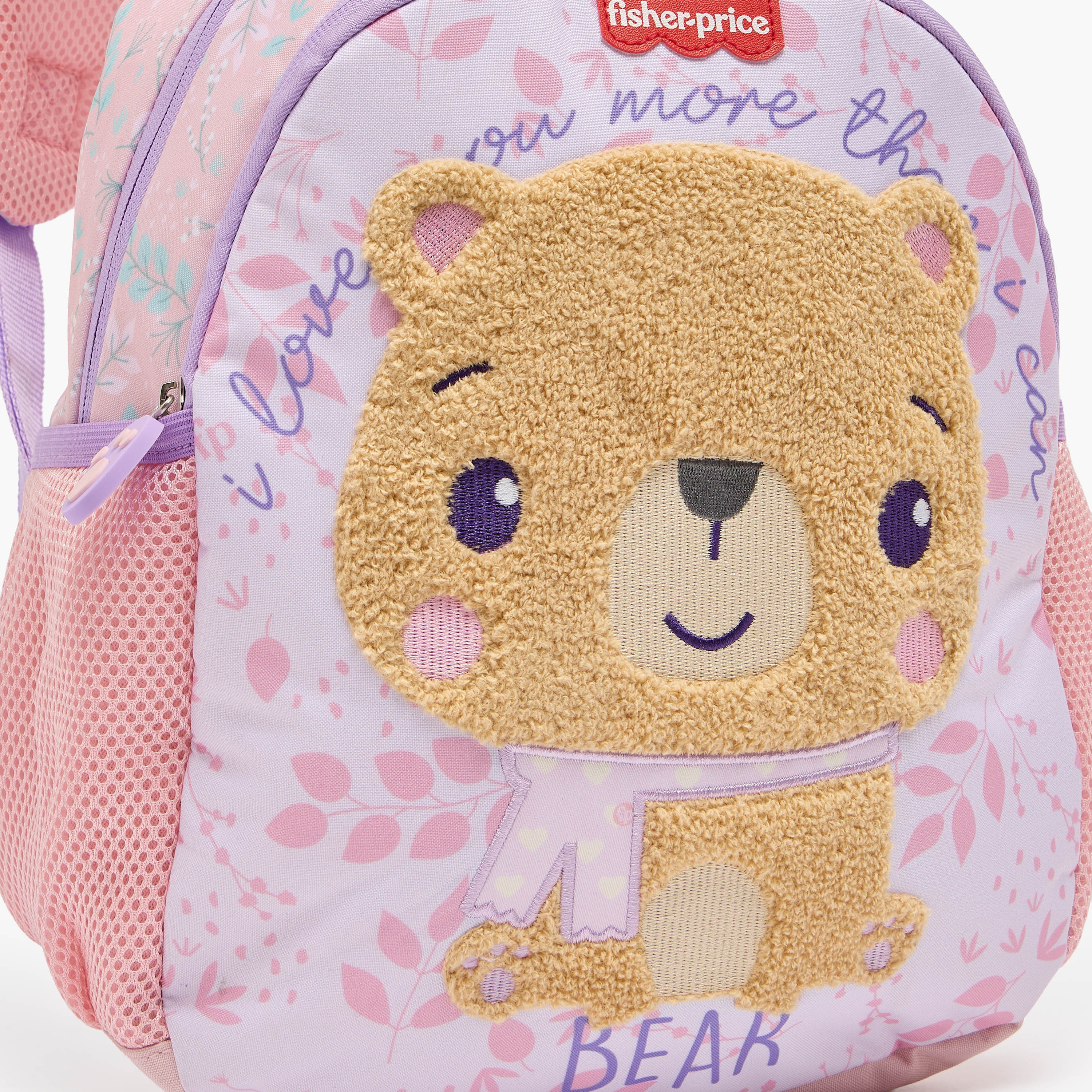 Bear Print Backpack for Girls 2-5 Years with Padded Straps - 13.5 inches-school-bagsandbackpacks-backpacks-image-4