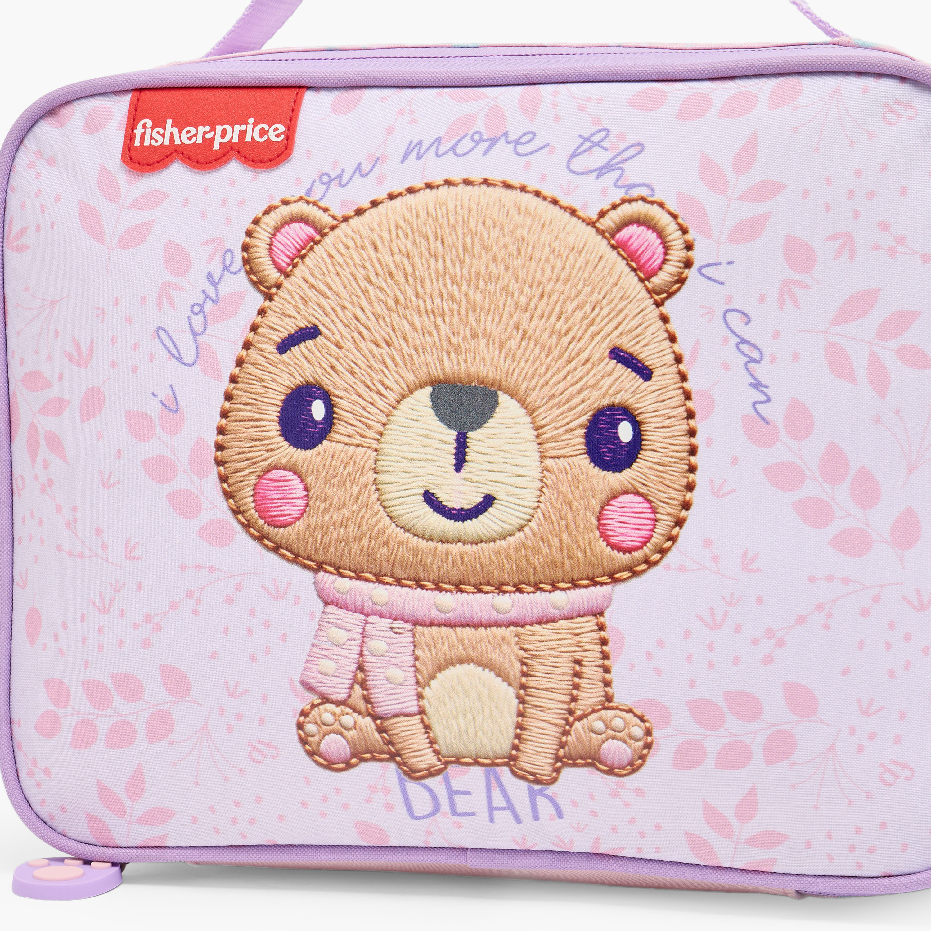 Bear Embroidered Lunch Bag for Girls 2-5 Years with Detachable Strap-school-lunchessentials-lunchbags-image-3